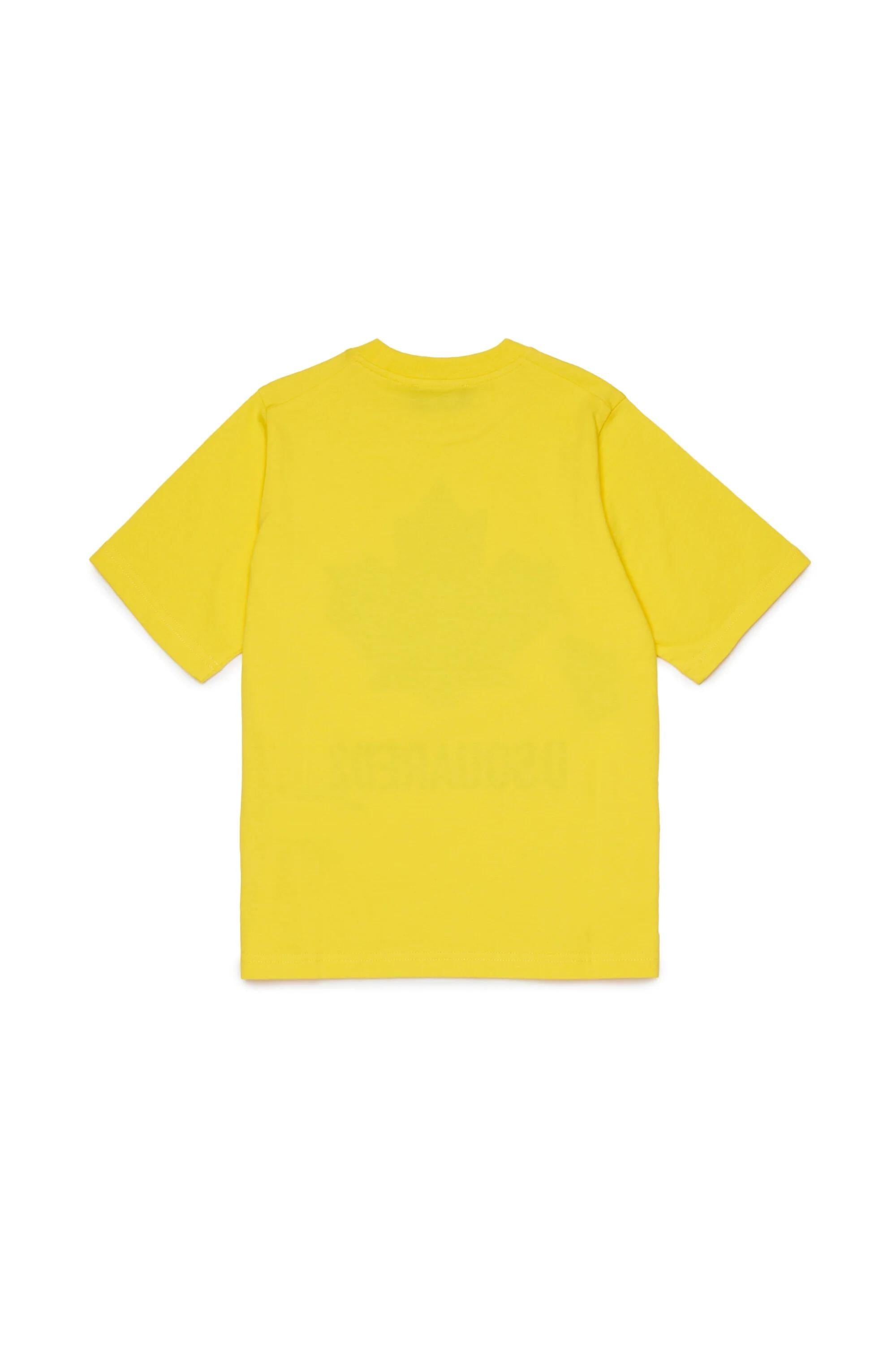 DSQUARED2<BR/>Maglietta con logo gialla DQ3176-D00XM DQ220 DSQUARED KID 