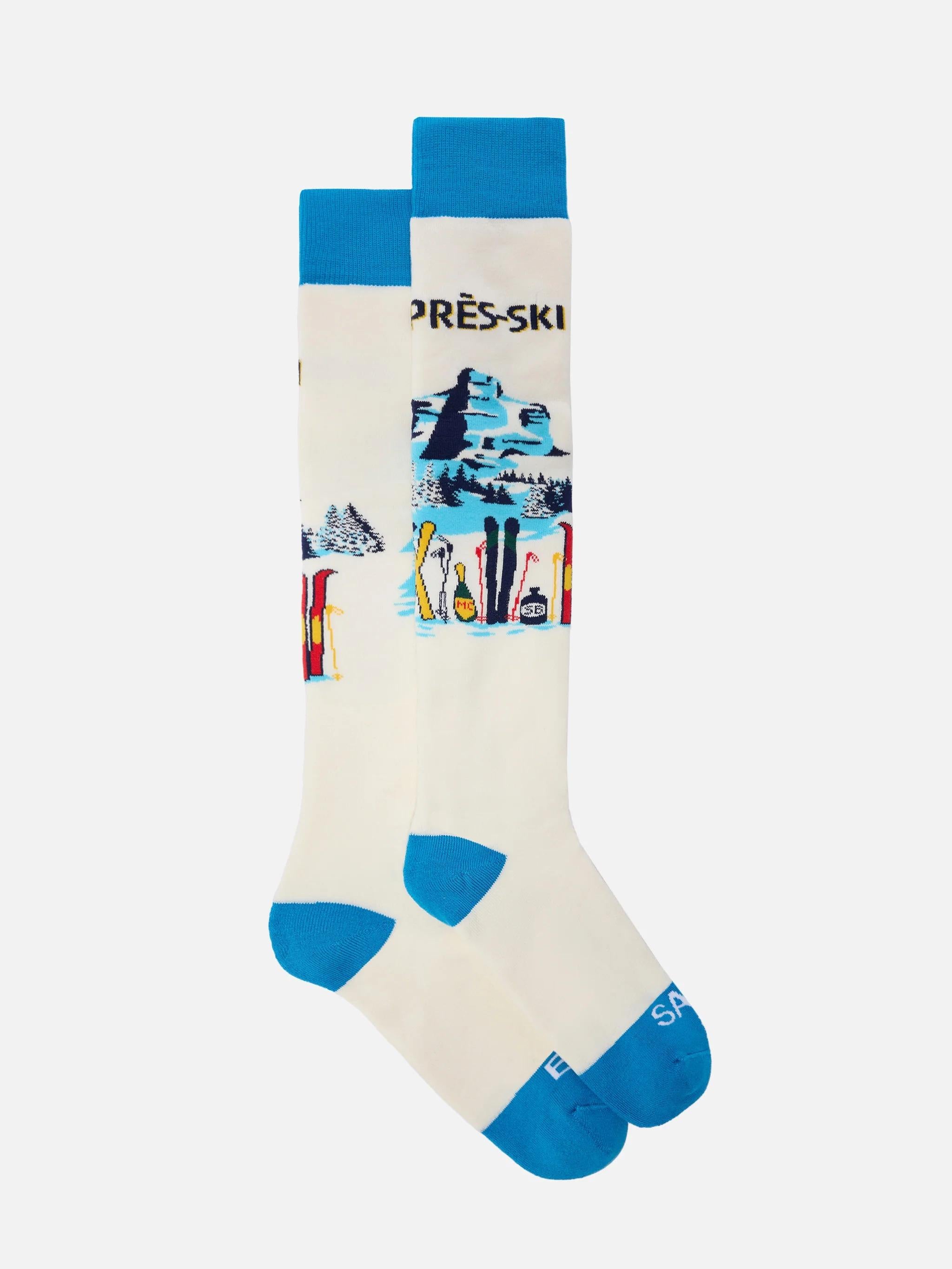 Calzini Sox Tech Saint Barth in cotone con jacquard Après-ski SOX0004 02870I MC2 SAINT BARTH 