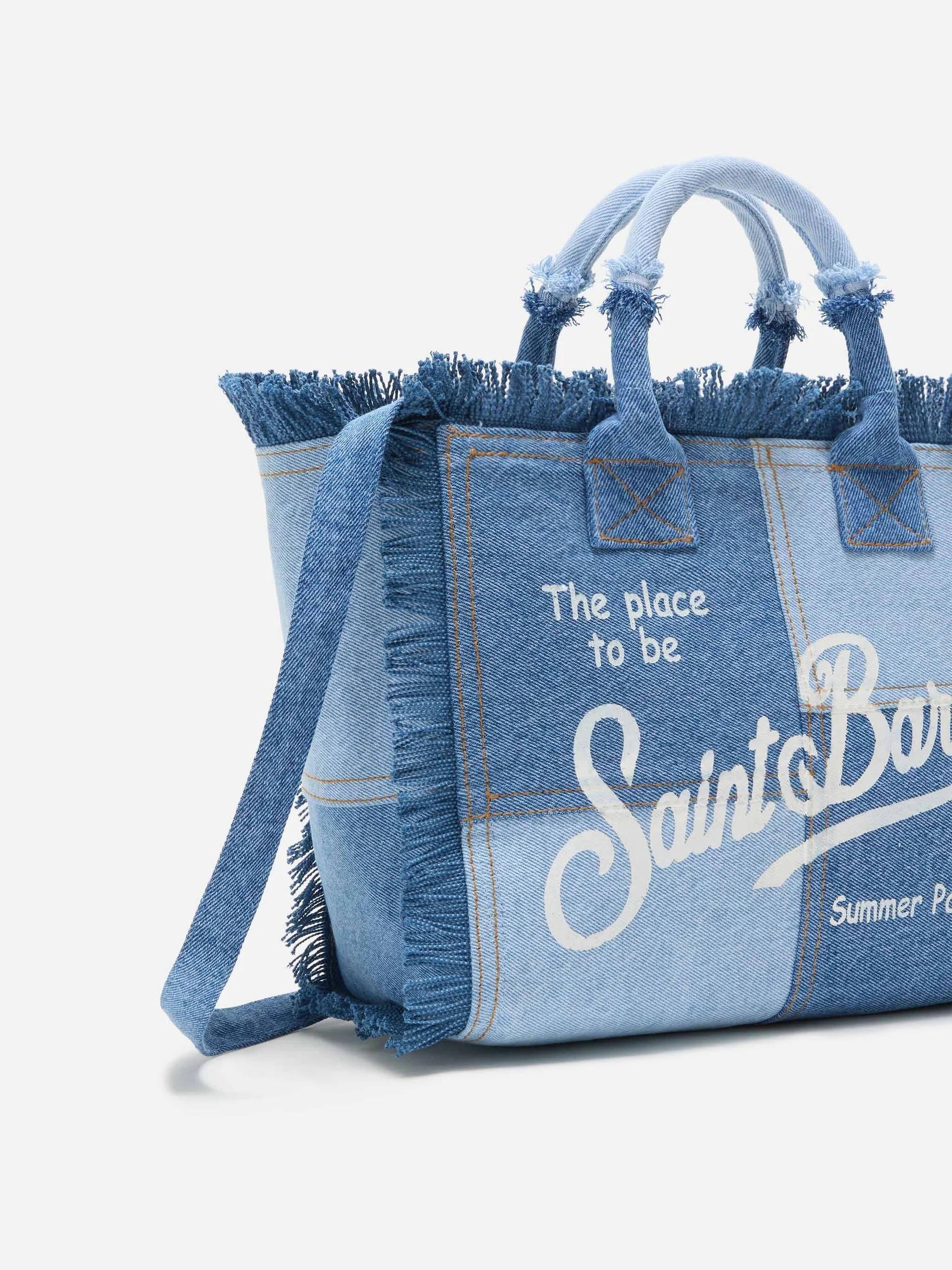 Borsa Colette in denim patchwork COL0001 00402L MC2 SAINT BARTH 