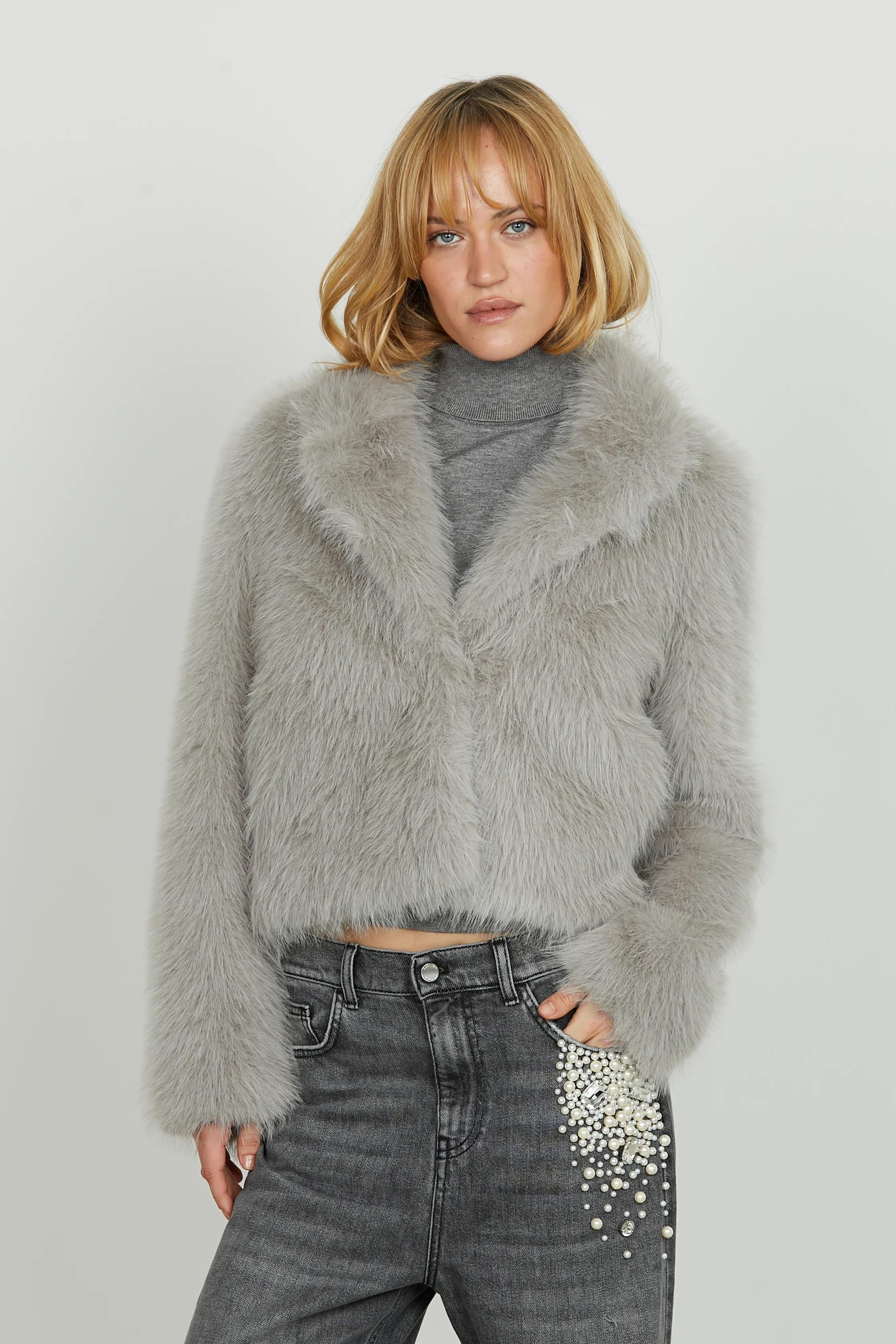 Relish Ecopelliccia JENGY manica lunga con revers più tasche Paloma RDA2505009035 PALOMA RELISH 