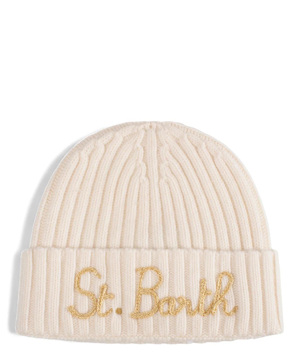 Mc2 Saint Barth<BR/>Berretto Wengen in Misto Cashmere con Ricamo Lurex WENG005 03853I MC2 SAINT BARTH 