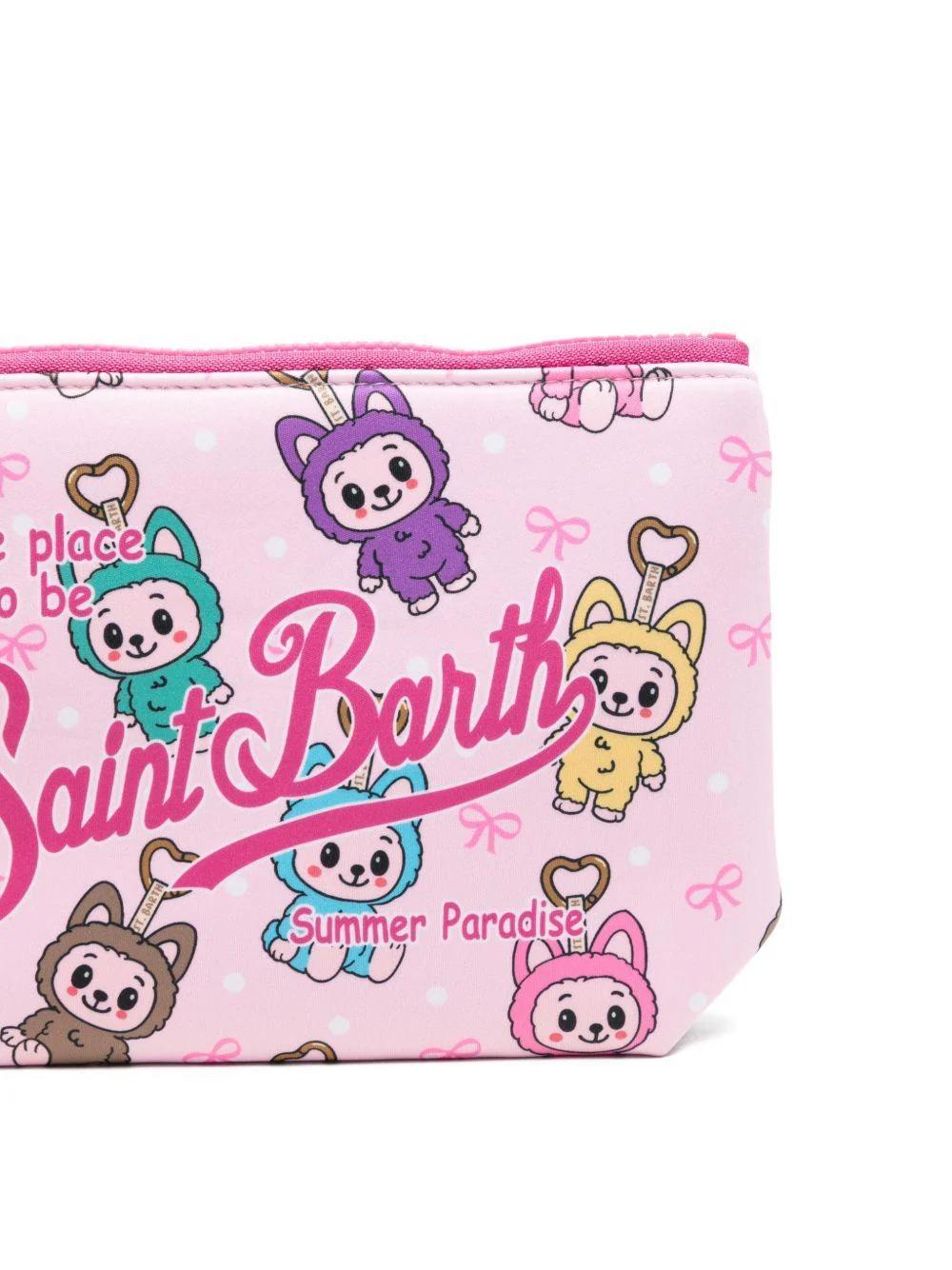 Pochette Aline MC2 saint Barth rosa con stampa Labubu ALIN001 00756L MC2 SAINT BARTH 