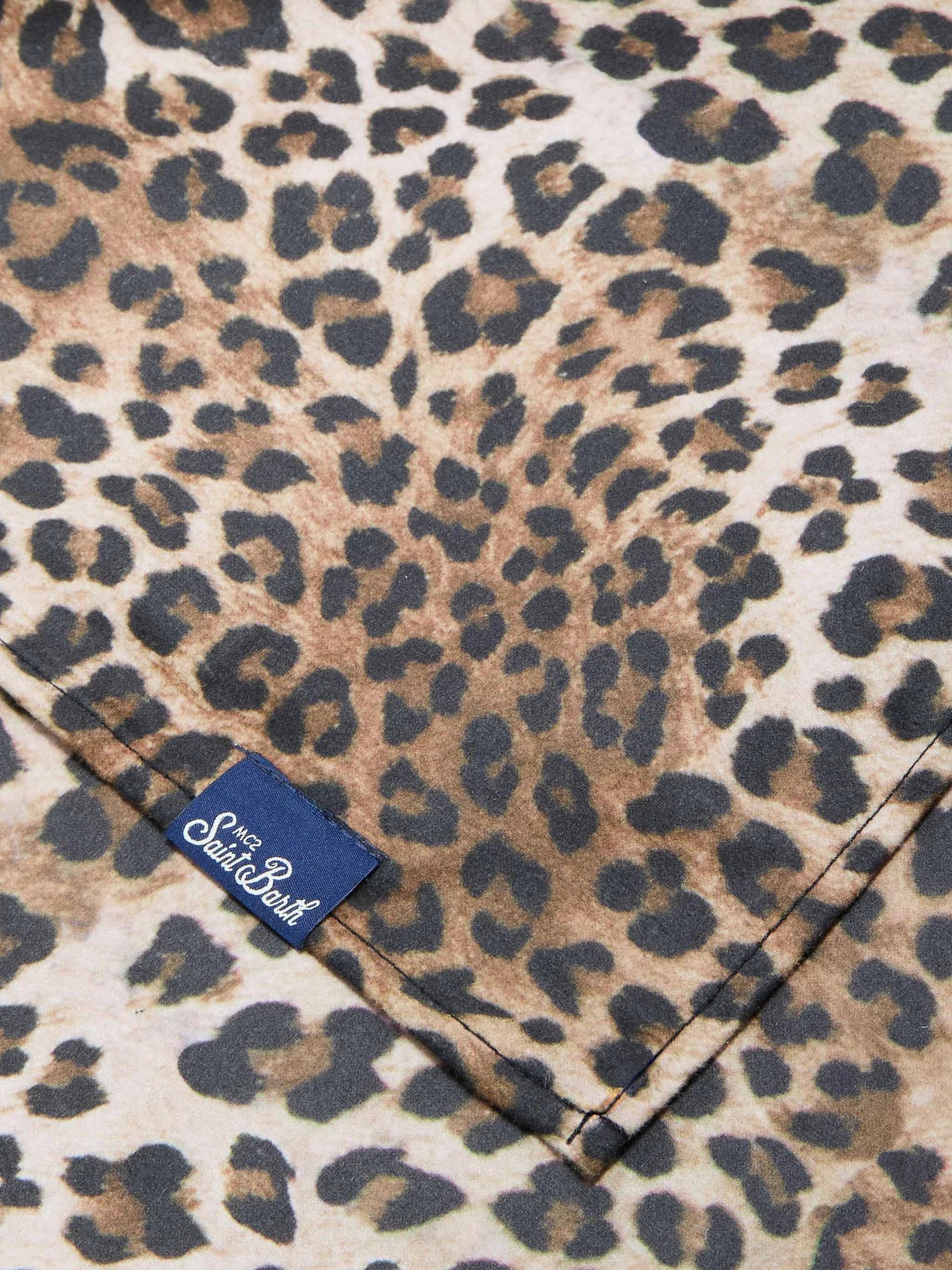 Telo mare Aidan con stampa leopardata e logo AID0001 00653L MC2 SAINT BARTH 