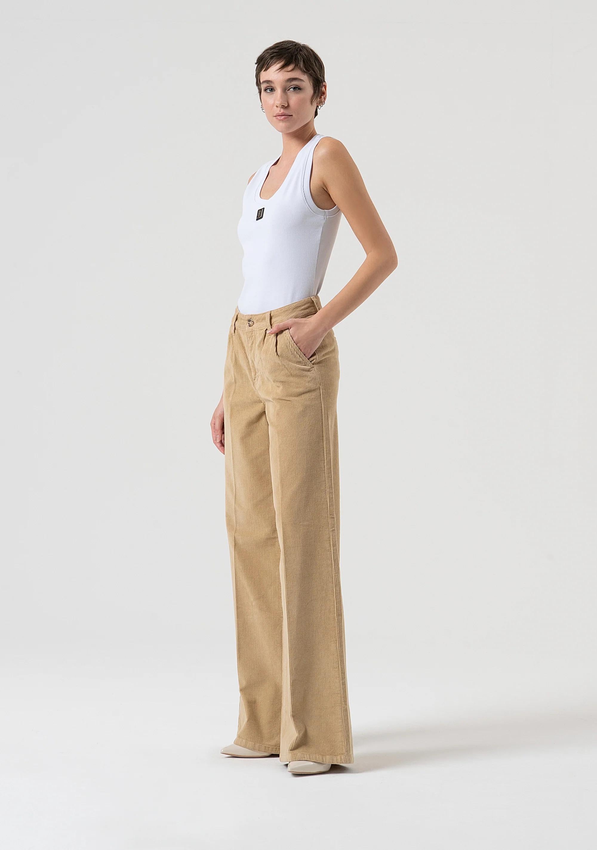 Fracomina Pantaloni a palazzo in velluto FP25WV3016W56701 L20 FRACOMINA 