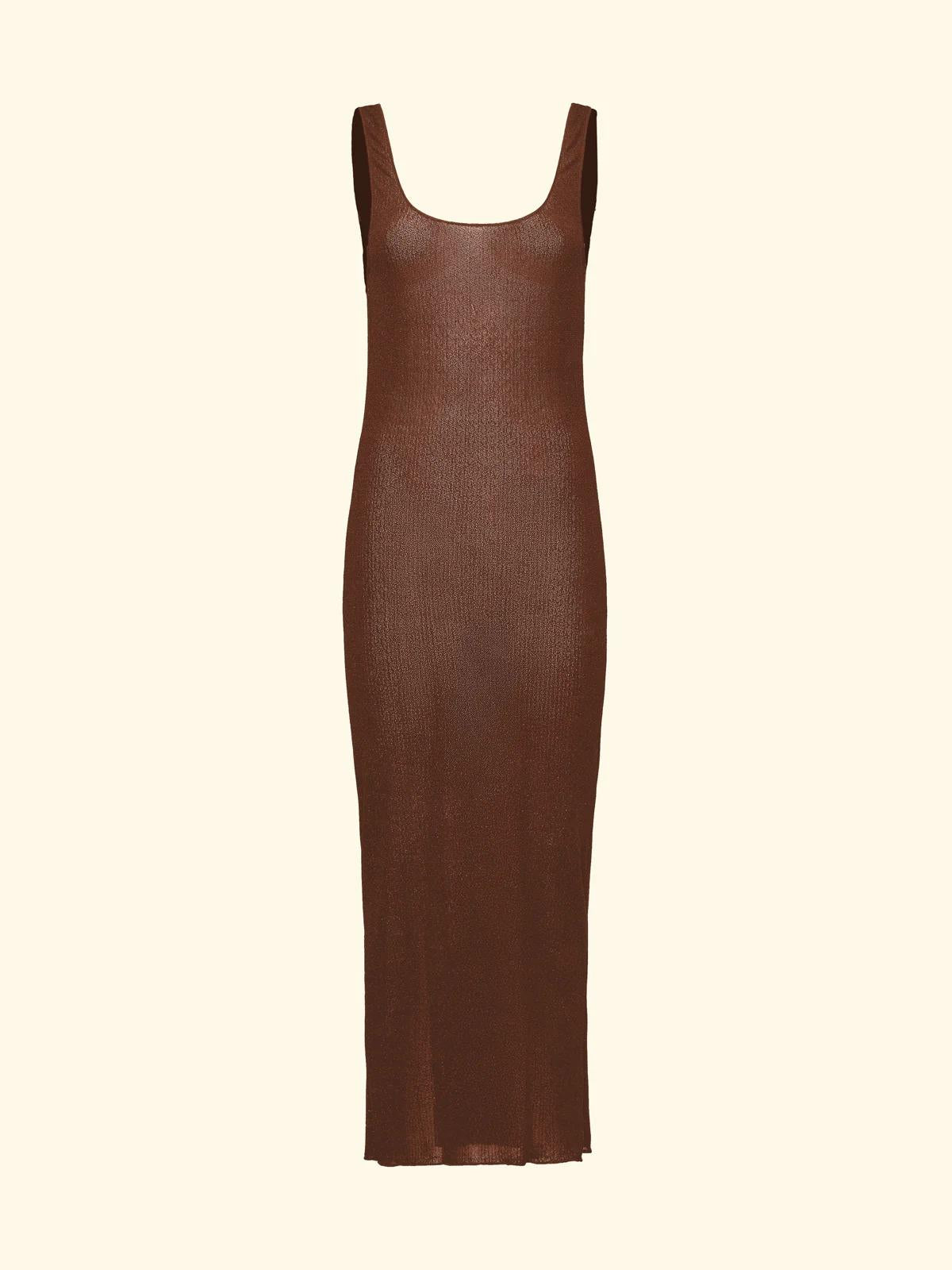 VESTITO LUNGO F**K BROWN SW1150GD FK26-SW1150 BN F**K 