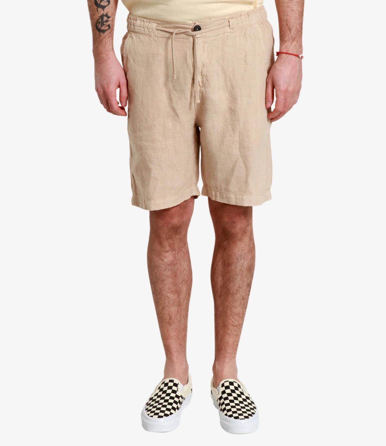 Bermuda portofino heavy linen dyed Sand RRU90302P4230569 C0105 ROY ROGER'S 