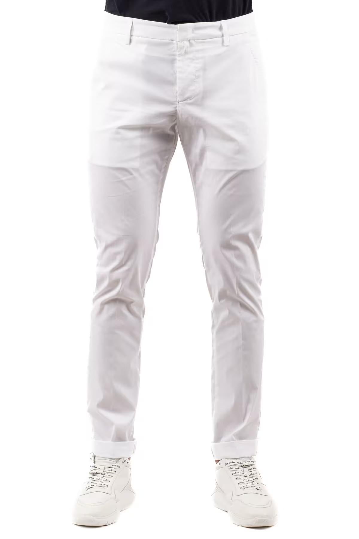 Pantaloni Gaubert slim in popeline cotone e nylon BIANCO UP235-PS0020U-002 000 DONDUP 