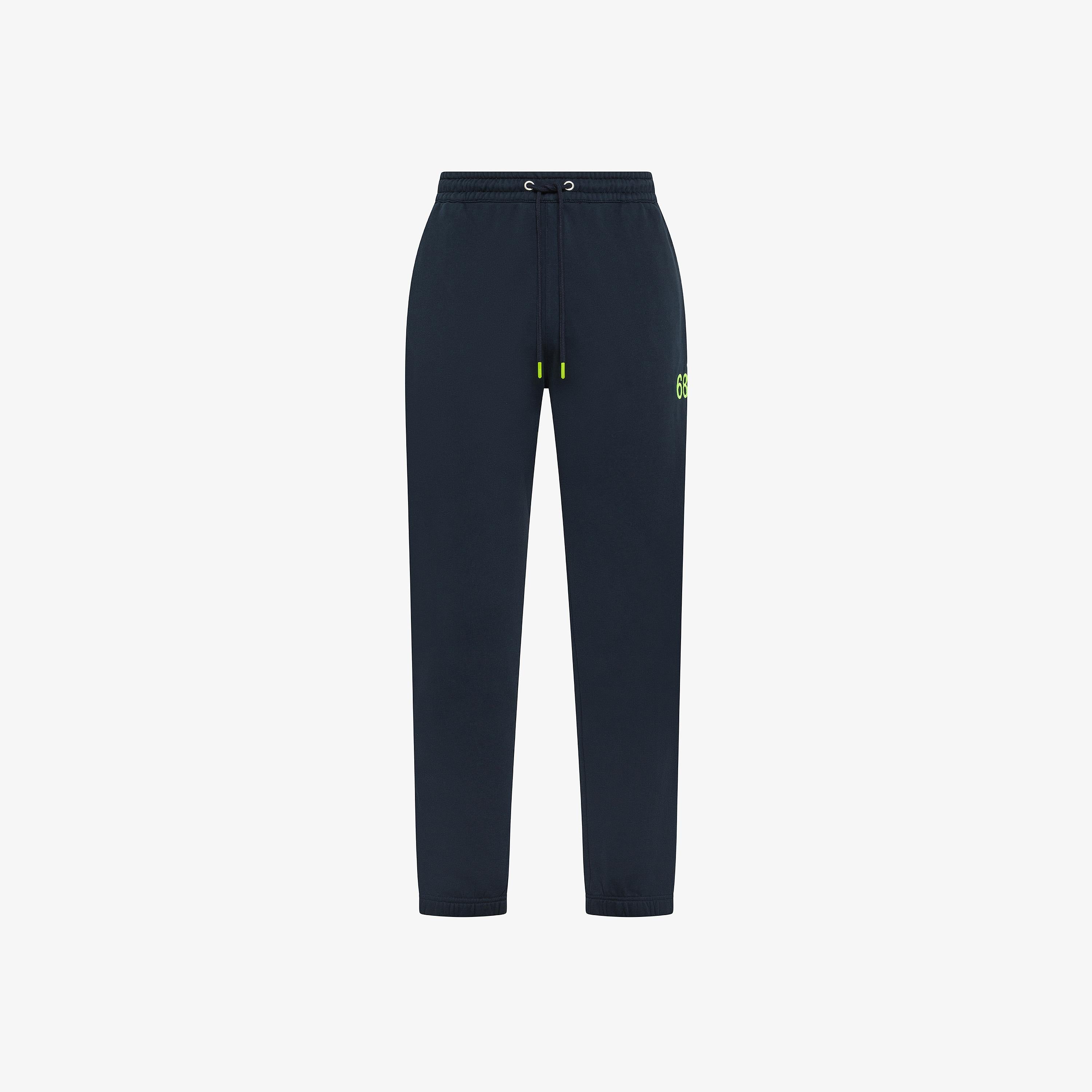 SUN68 Sweatpants fluo basic fleece Navy Blue F36141 07 SUN 68 
