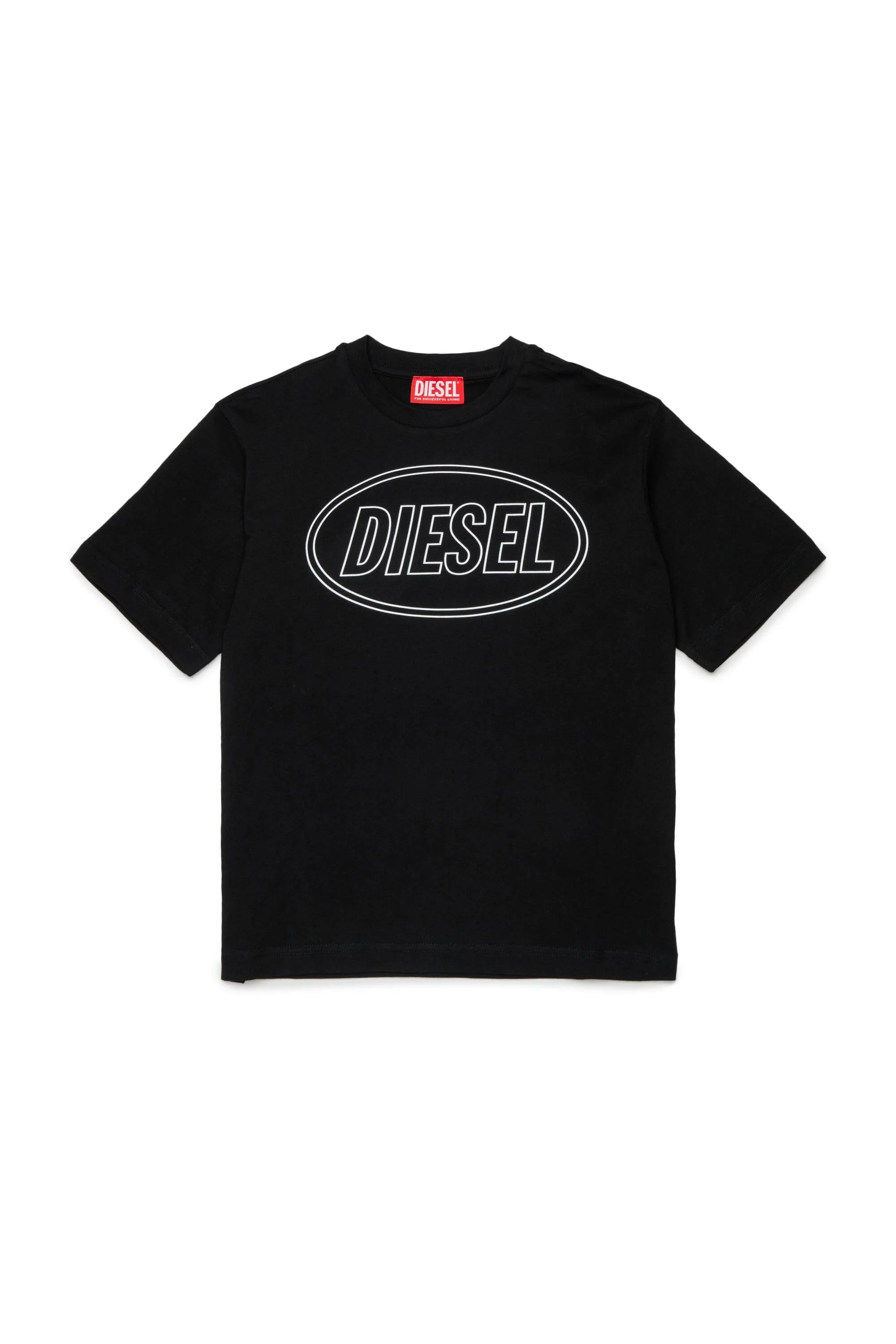 DIESEL T-shirt con logot circle over nera J02582-DGRAI K900 DIESEL 