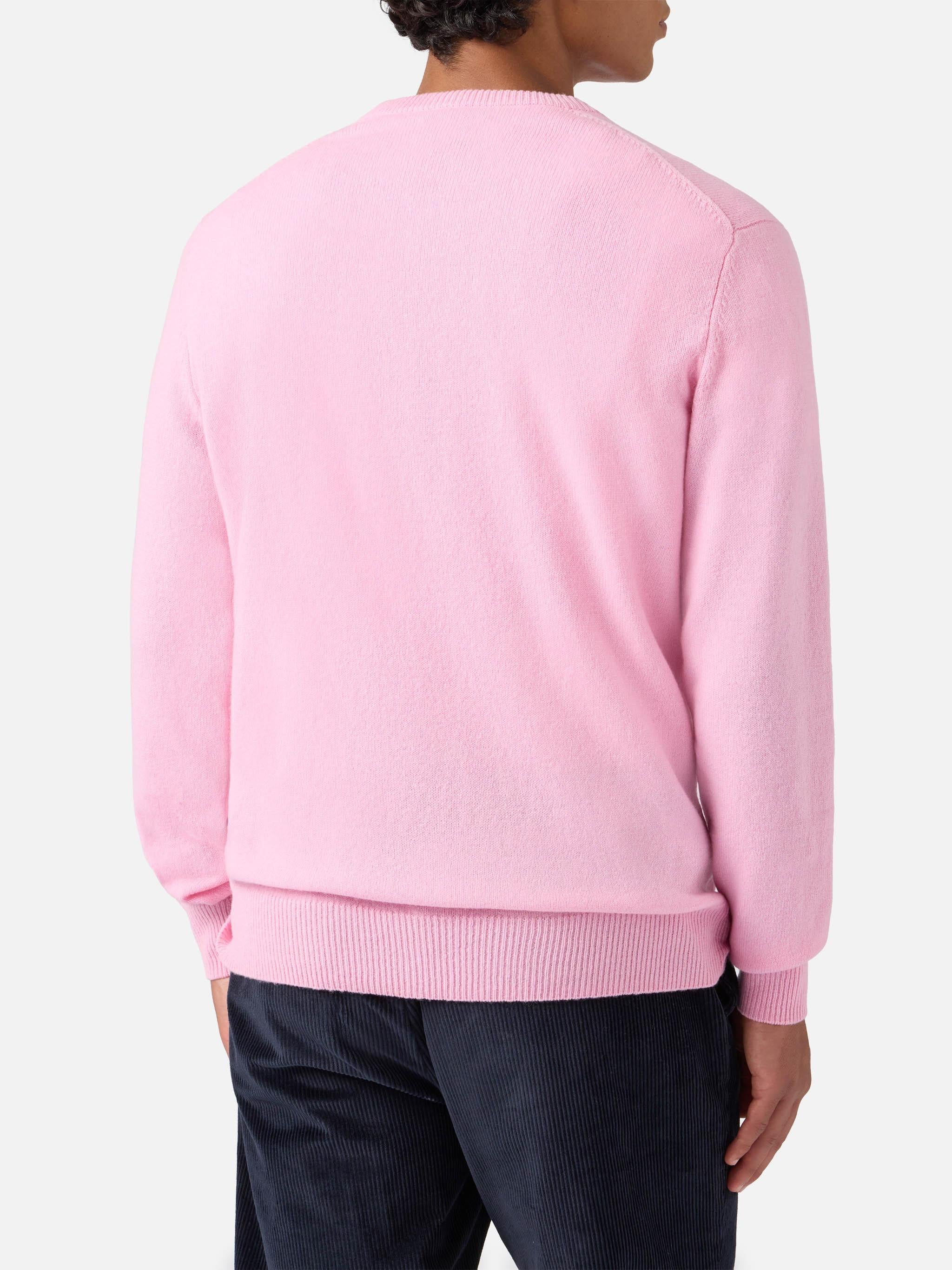 Maglione Regent in lambswool rosa REGE011 00101I MC2 SAINT BARTH 