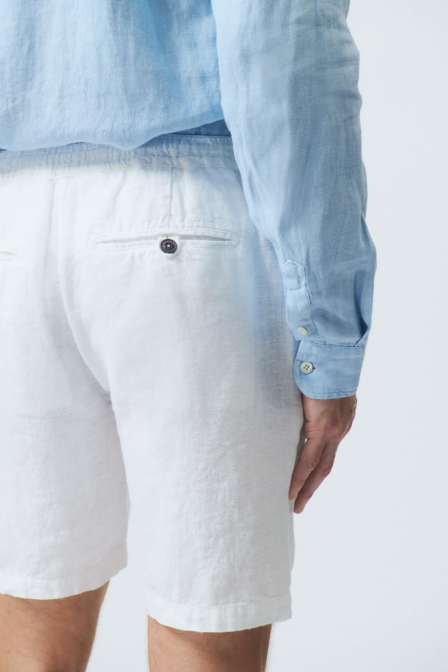 Bermuda portofino heavy linen dyed Bianco RRU90302P4230569 C0014 ROY ROGER'S 