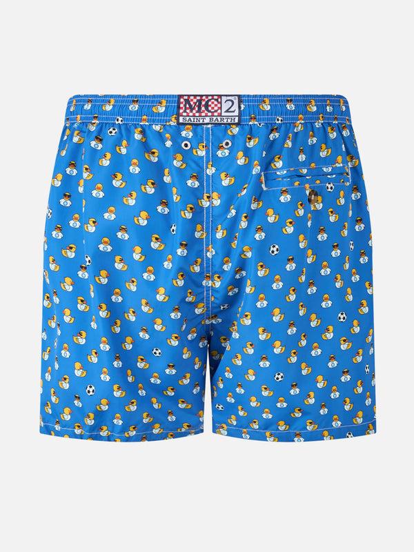 Costume da bagno da uomo in tessuto leggero con stampa logo Ducky e Napoli | SSC NAPOLI SPECIAL EDITION LIG0003 04839H MC2 SAINT BARTH 