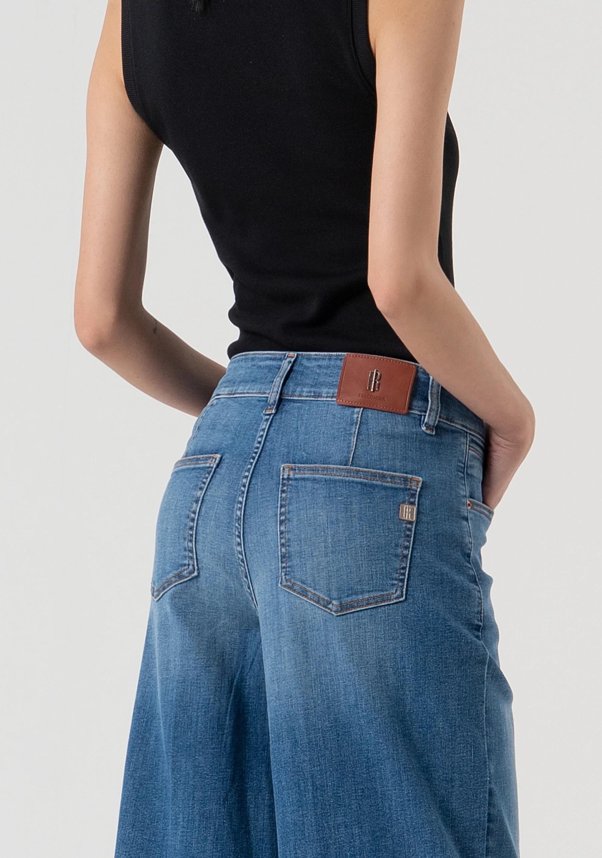 Fracomina Jeans cropped in denim stretch con lavaggio medio FP25WVB004D46093 39 FRACOMINA 