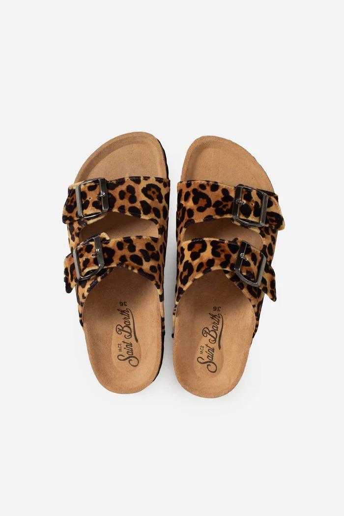 Sandalo in sughero con cinturini MC2 SAINT BARTH ANIMALIER SANW001 01020L MC2 SAINT BARTH 