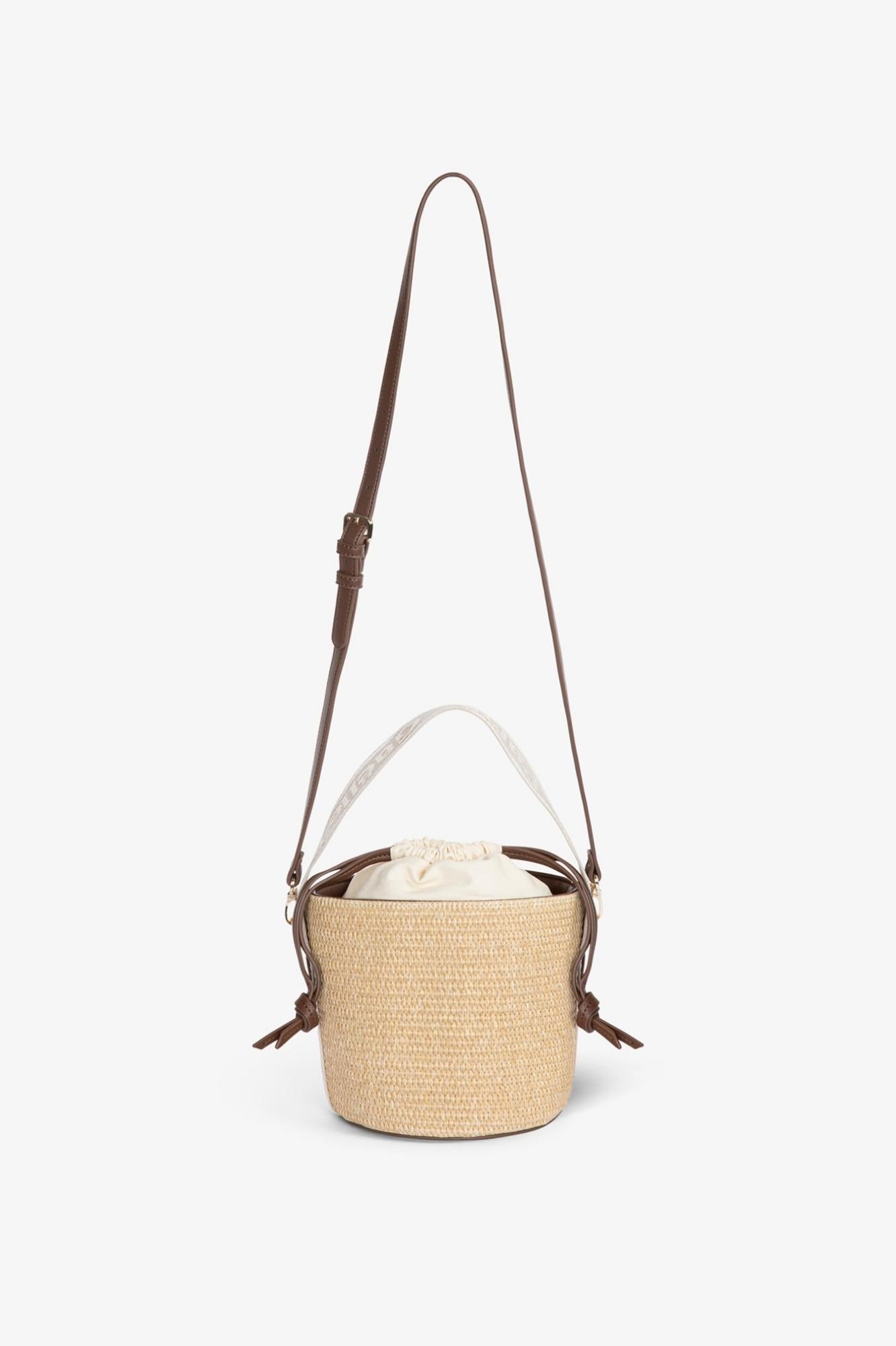 Mini Bucket Con Manico Jacquard  Naturale - Gaëlle Paris GAACW03136-MTTP0002 BE08 GAELLE 