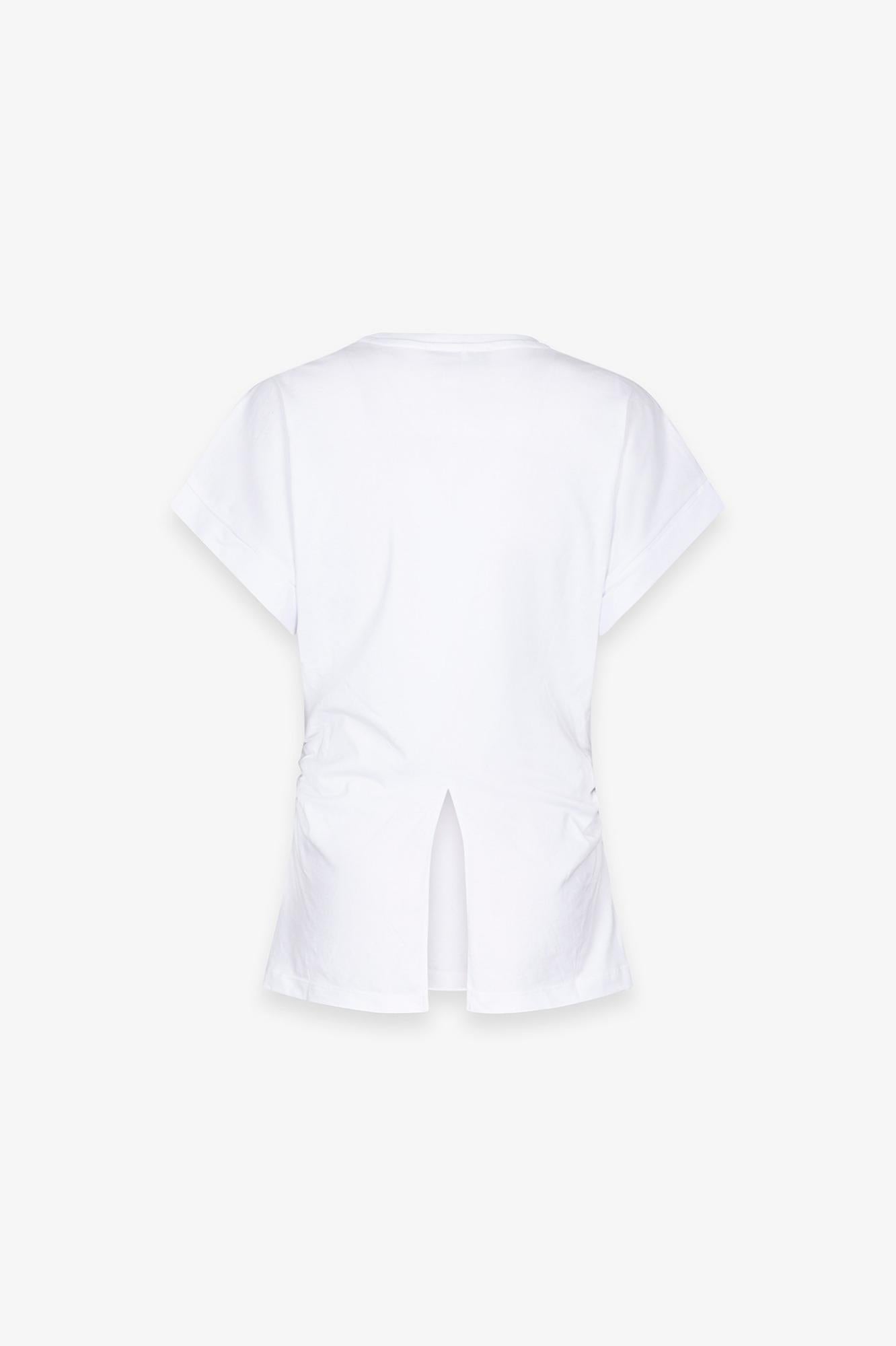 T-Shirt Paricollo Mezza Manica Con Risvolto E Logo Strass  Bianco - Gaëlle Paris GAABW09372-PTTS0043 ROSSO GAELLE 