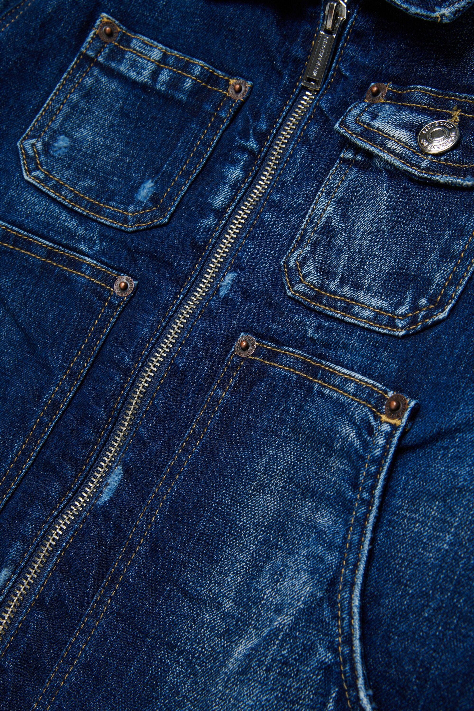 DSQUARED2<BR/>Giacca in denim con logo stampato DQ3239-D0AFS DQ01 DSQUARED2 KID 