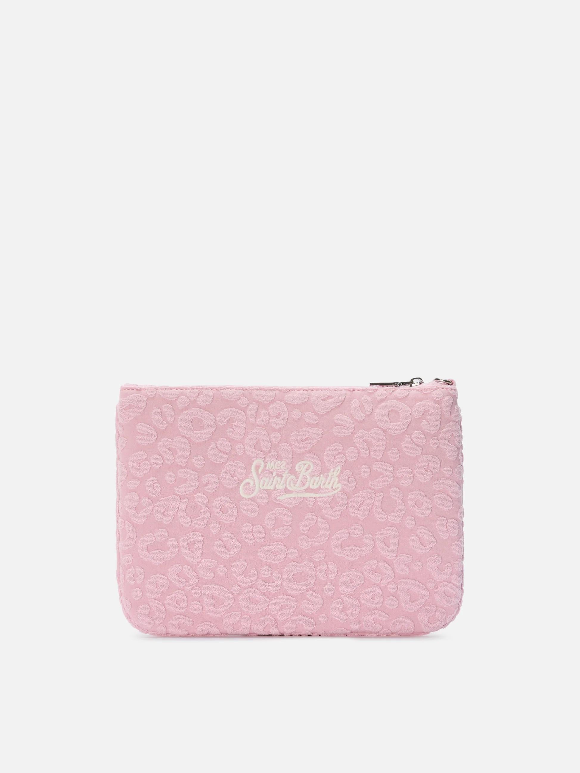 Parisienne Sponge pouch con motivo leopardato in rilievo e trcolla removibile PAR0014 00527L MC2 SAINT BARTH 