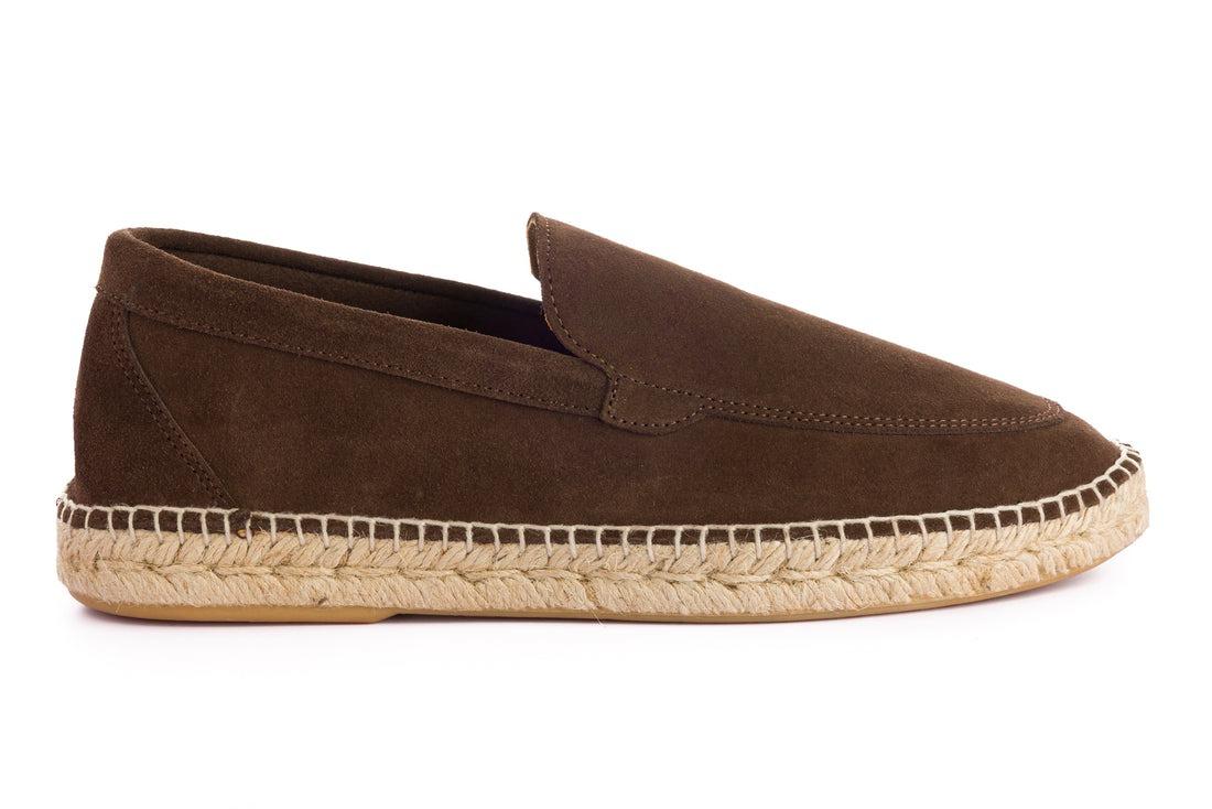 Mocassino Abarca  in camoscio marrone semplice MOCASSIN-LISO MARRON102 ABARCA 