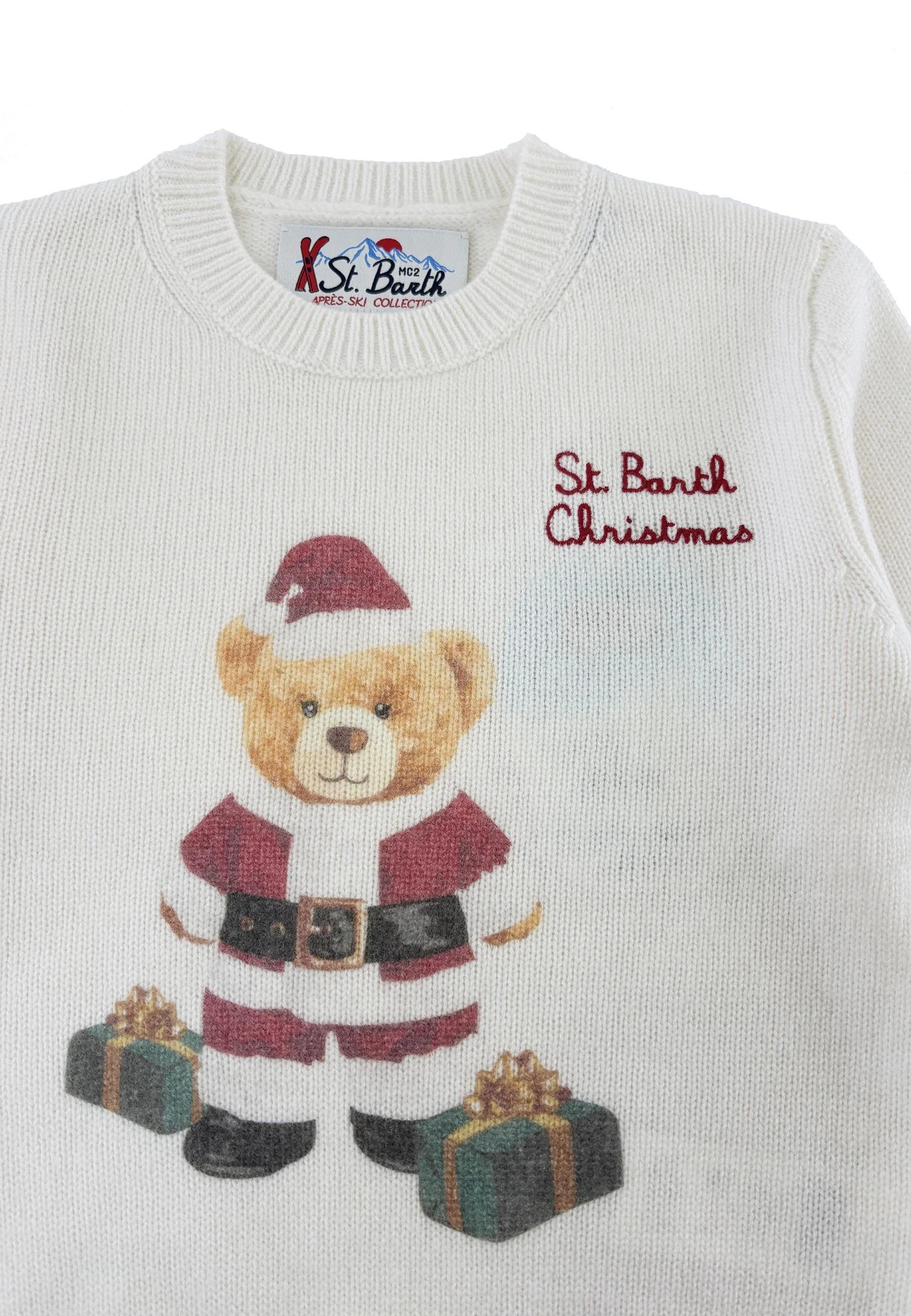 Mc2 saint barth Maglia Douglas Print Stampato A Girocollo Orso di Natale DOU0019 02502I MC2 SAINT BARTH 