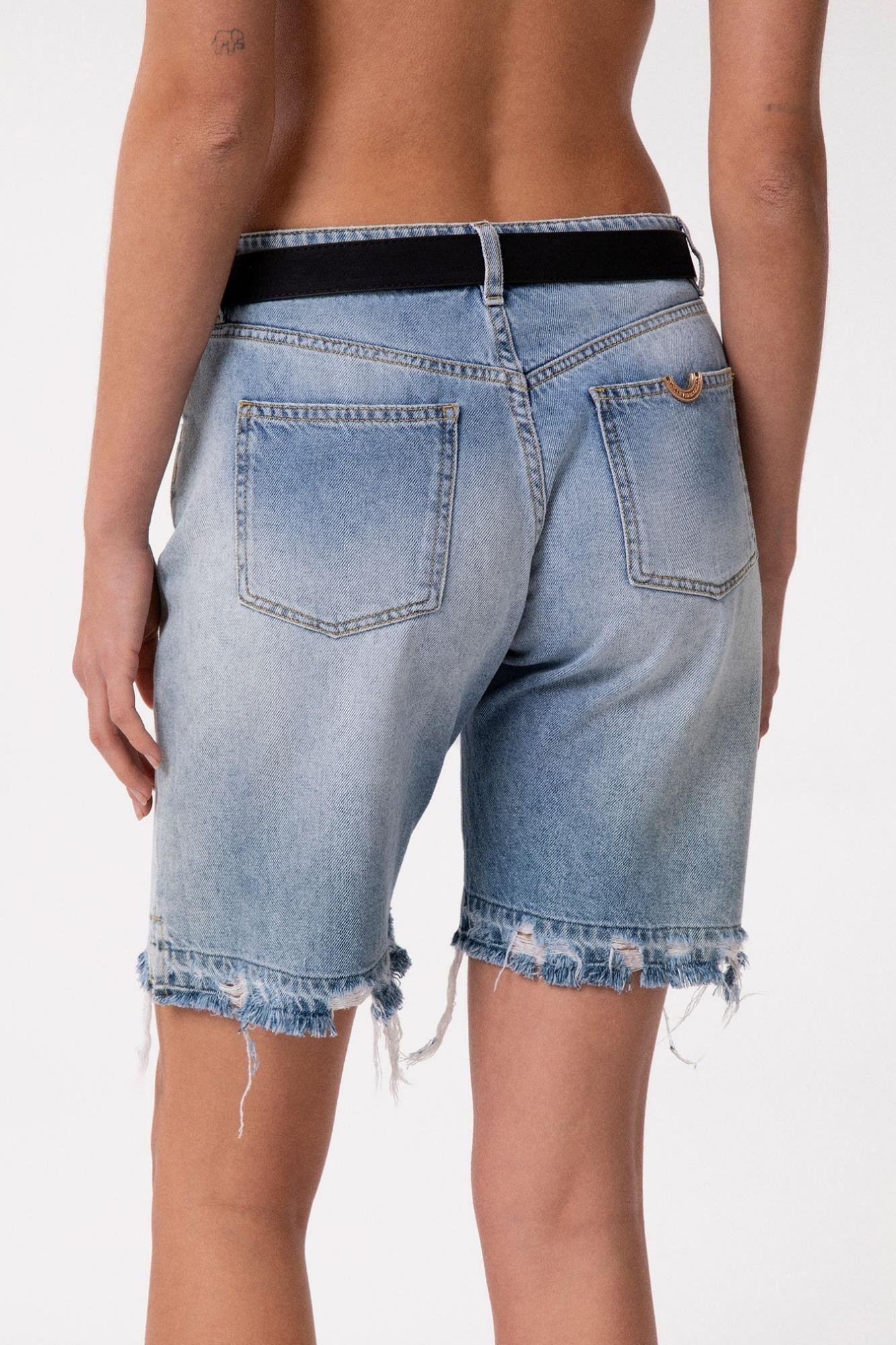 Bermuda Relax Con Spacchi Laterali  Blu - Gaëlle Paris GAABW09517-MTFI0002 BL01 GAELLE 