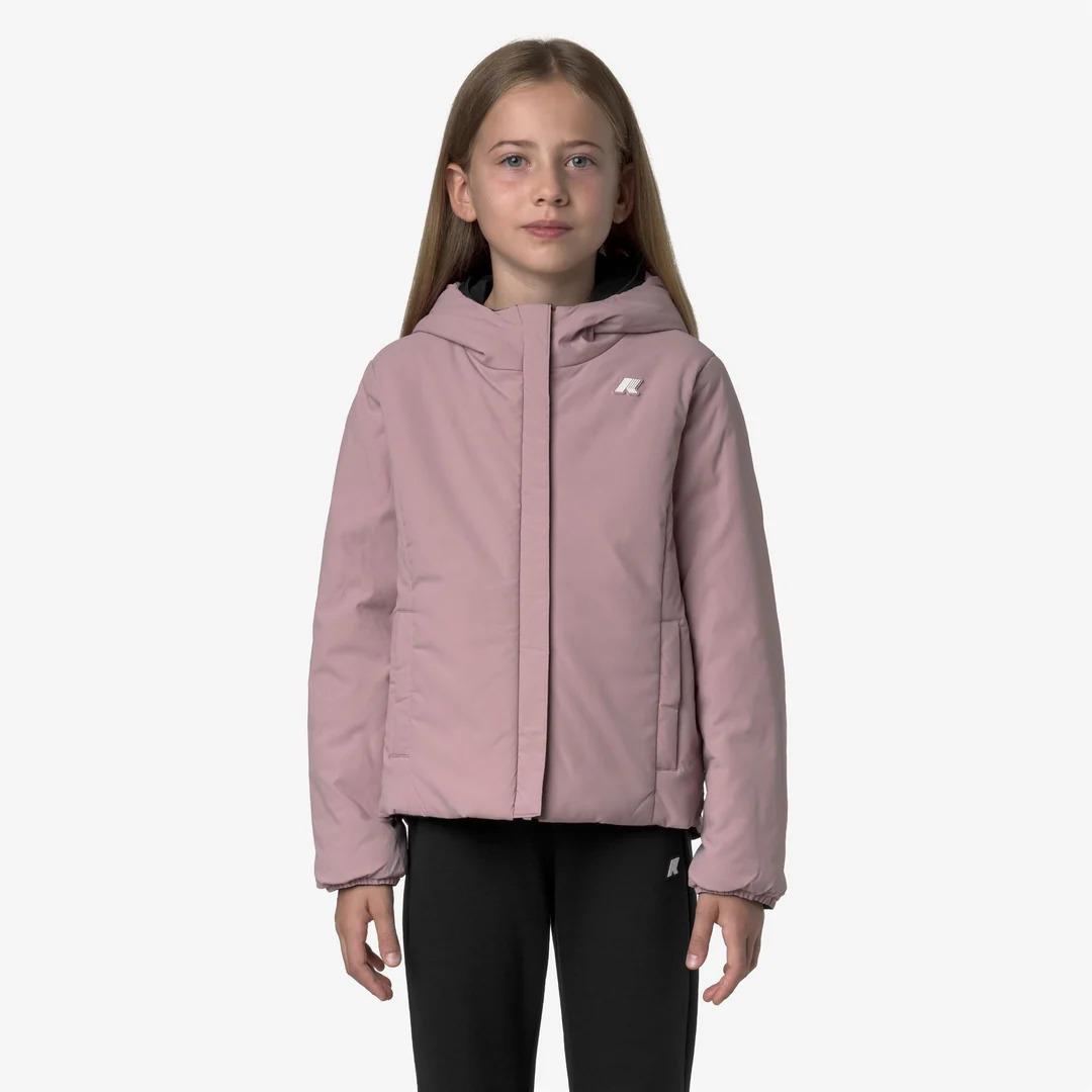 P. LILY ST WARM REVERSIBLE<BR/>BLACK PURE-ROSE PINKISH K71339W BBM K-WAY 