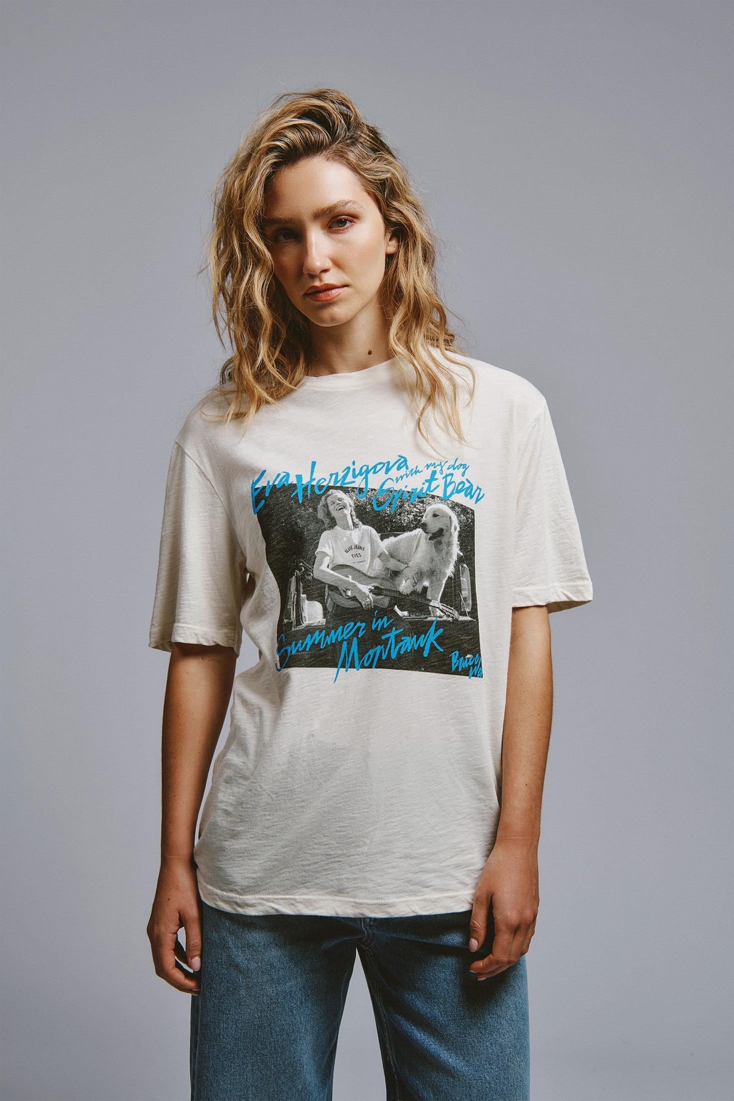 EVA X ROY ROGER'S- T-SHIRT MONTAUK IN JERSEY BIANCA RND90378CT47XXXX C0021 ROY ROGER'S 