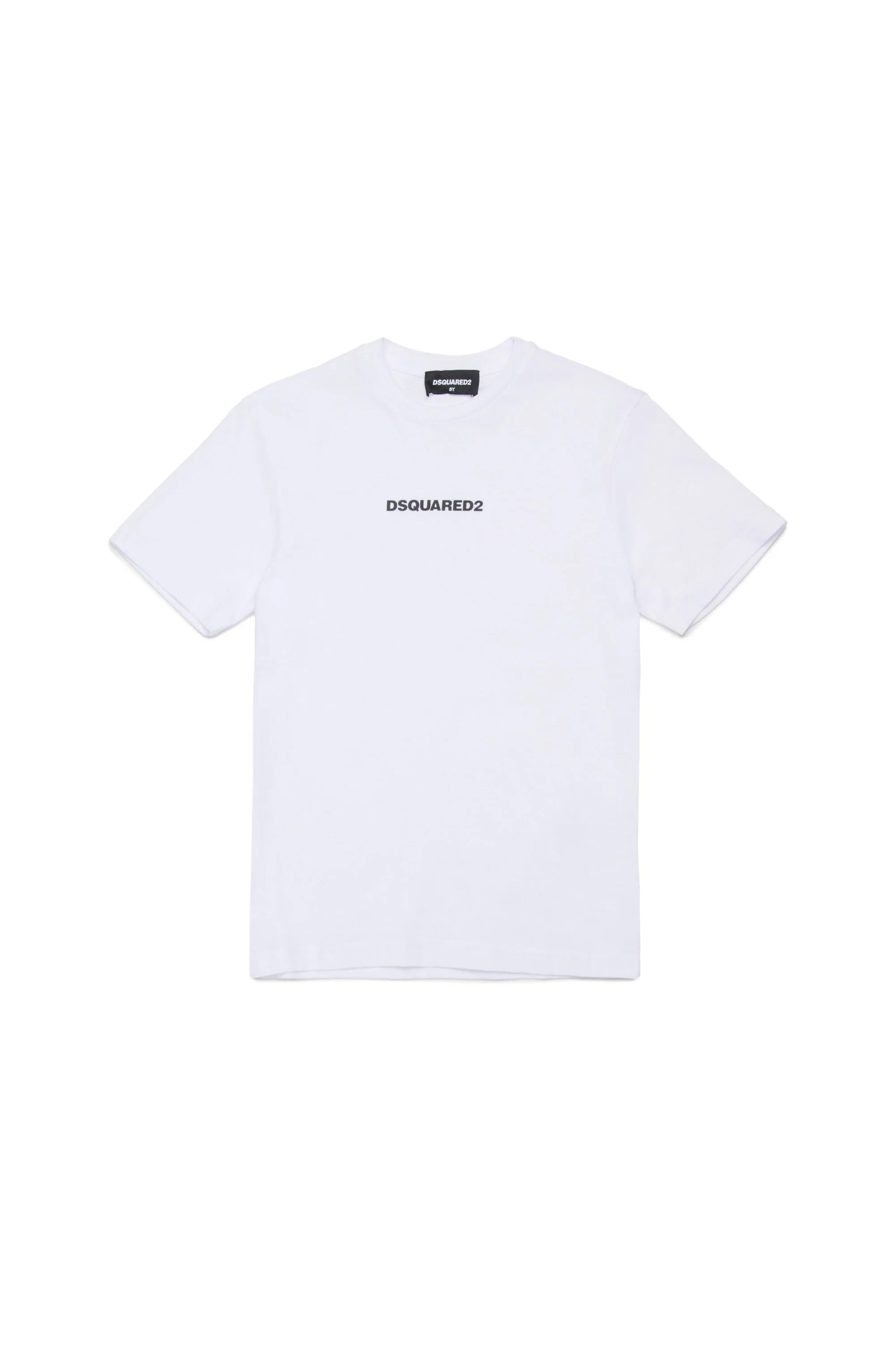 DSQUARED2<BR/>T-shirt con logo effetto gommato BIANCA DQ2823-D004G DQ100 DSQUARED KID 