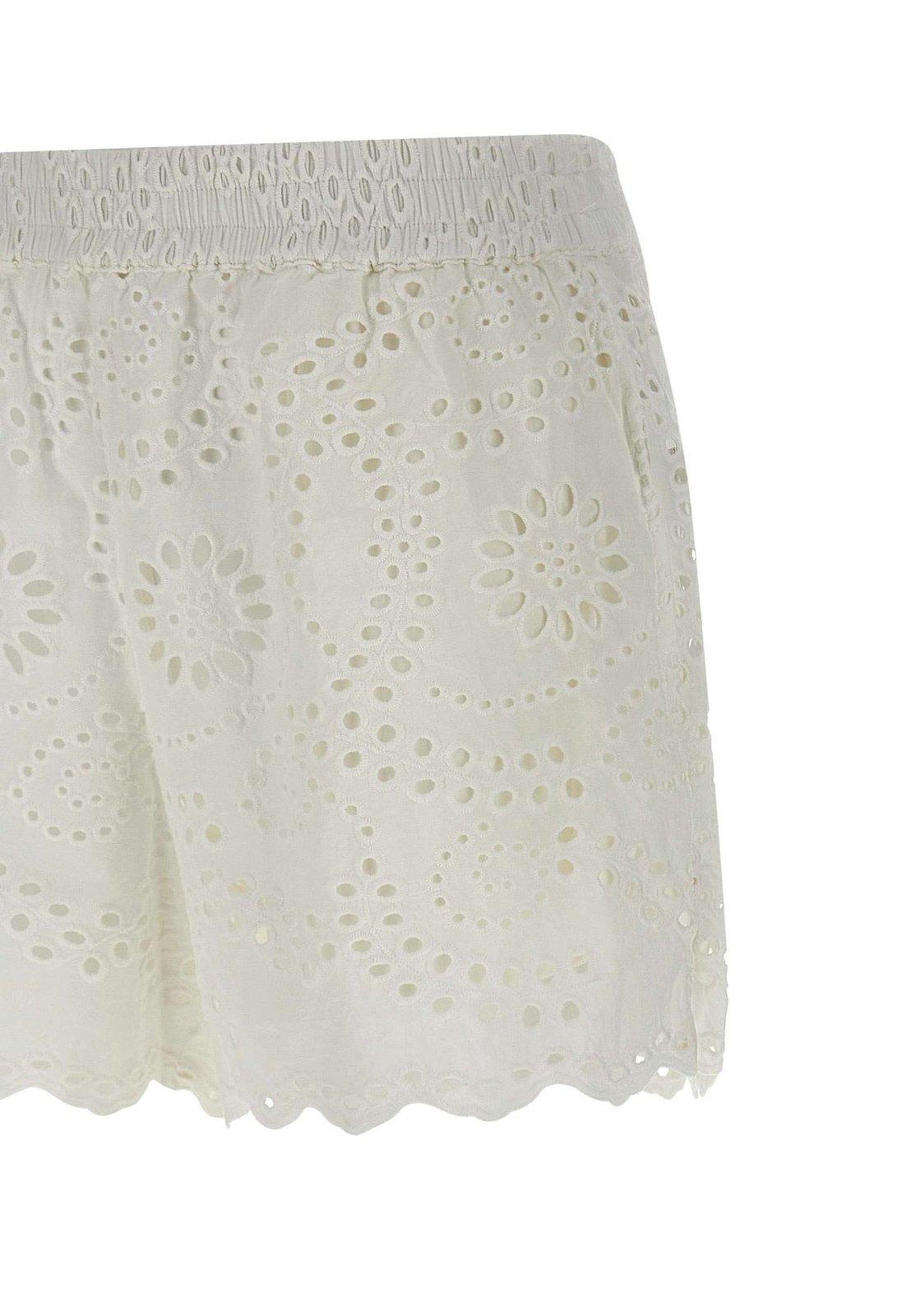 Mc2 Saint Barth Meave Sangallo Pull Up Shorts Bianco MEA002 01444L MC2 SAINT BARTH 