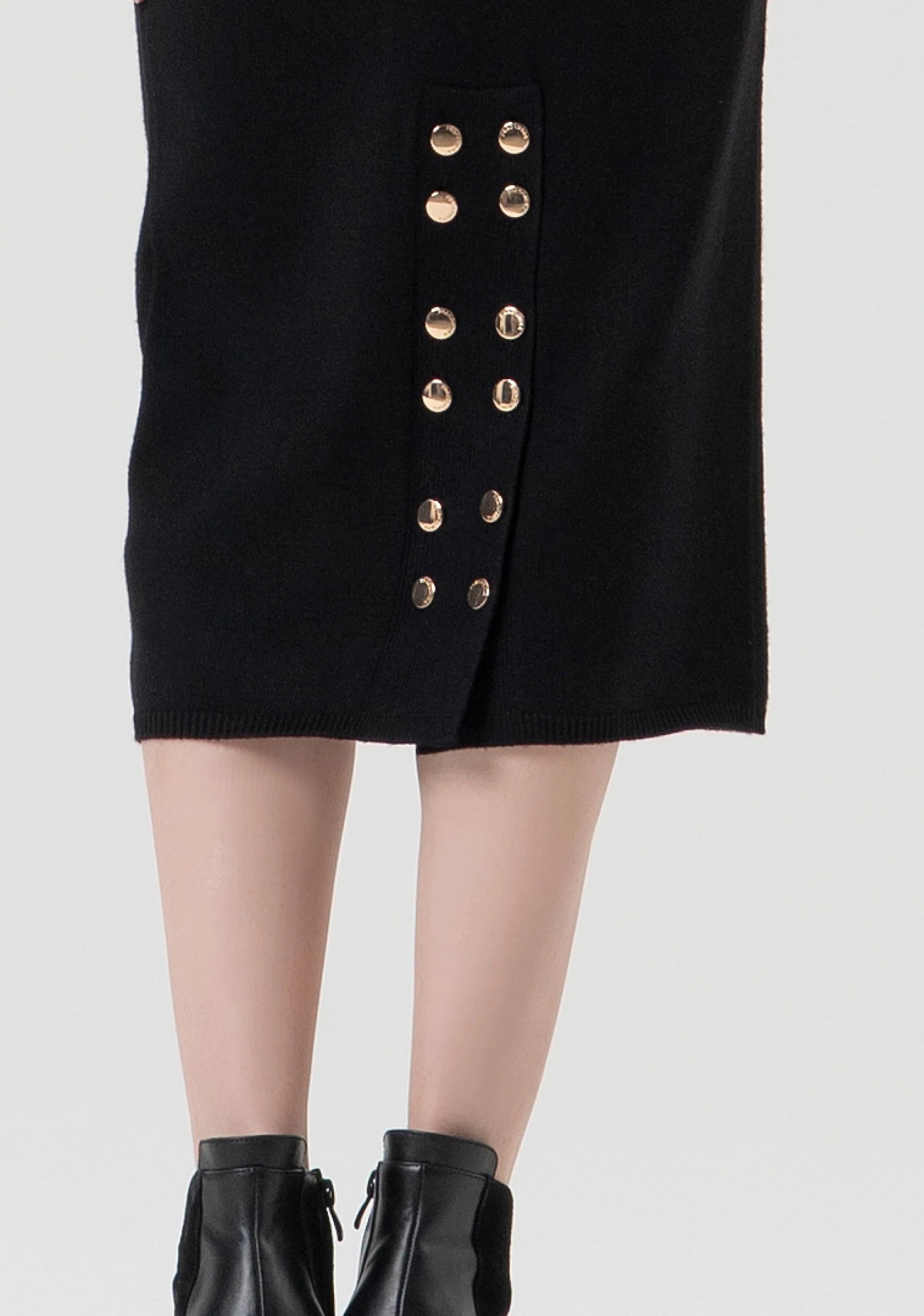 Fracomina Gonna slim midi in maglia black FR25WG4004K55601 053 FRACOMINA 