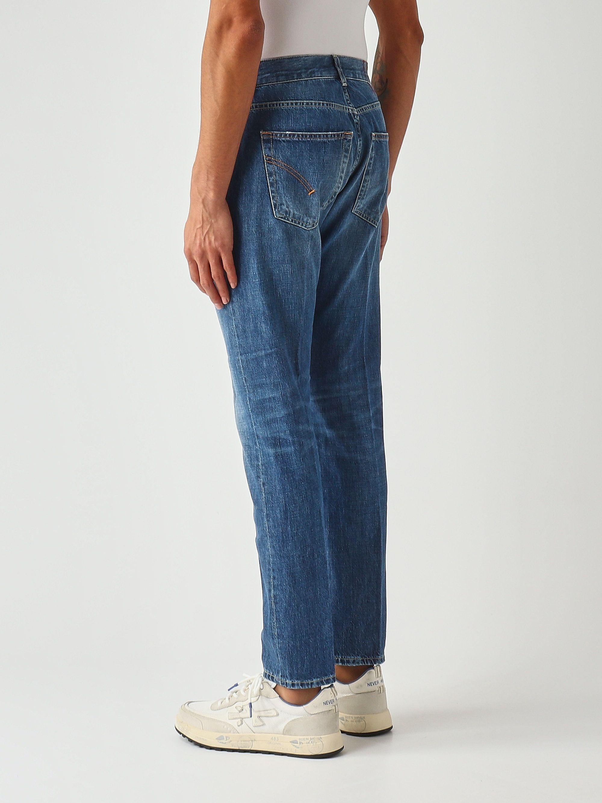 Jeans Jeff carrot in denim fisso riciclato UP641-DFH269U-J40 800 DONDUP 