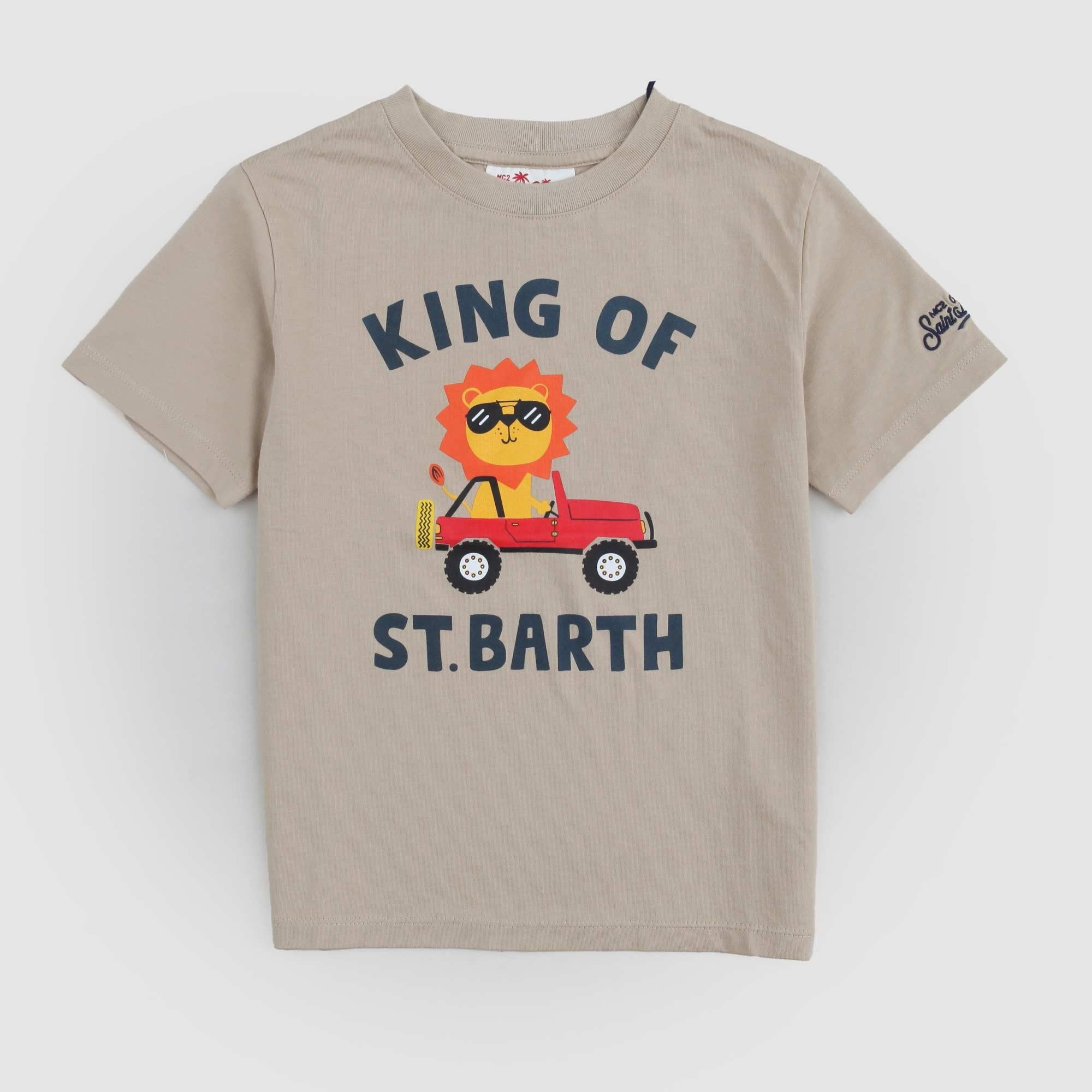 T-shirt in cotone St. Barth con stampa Safari Leeo TSH0001 03032H MC2 SAINT BARTH 