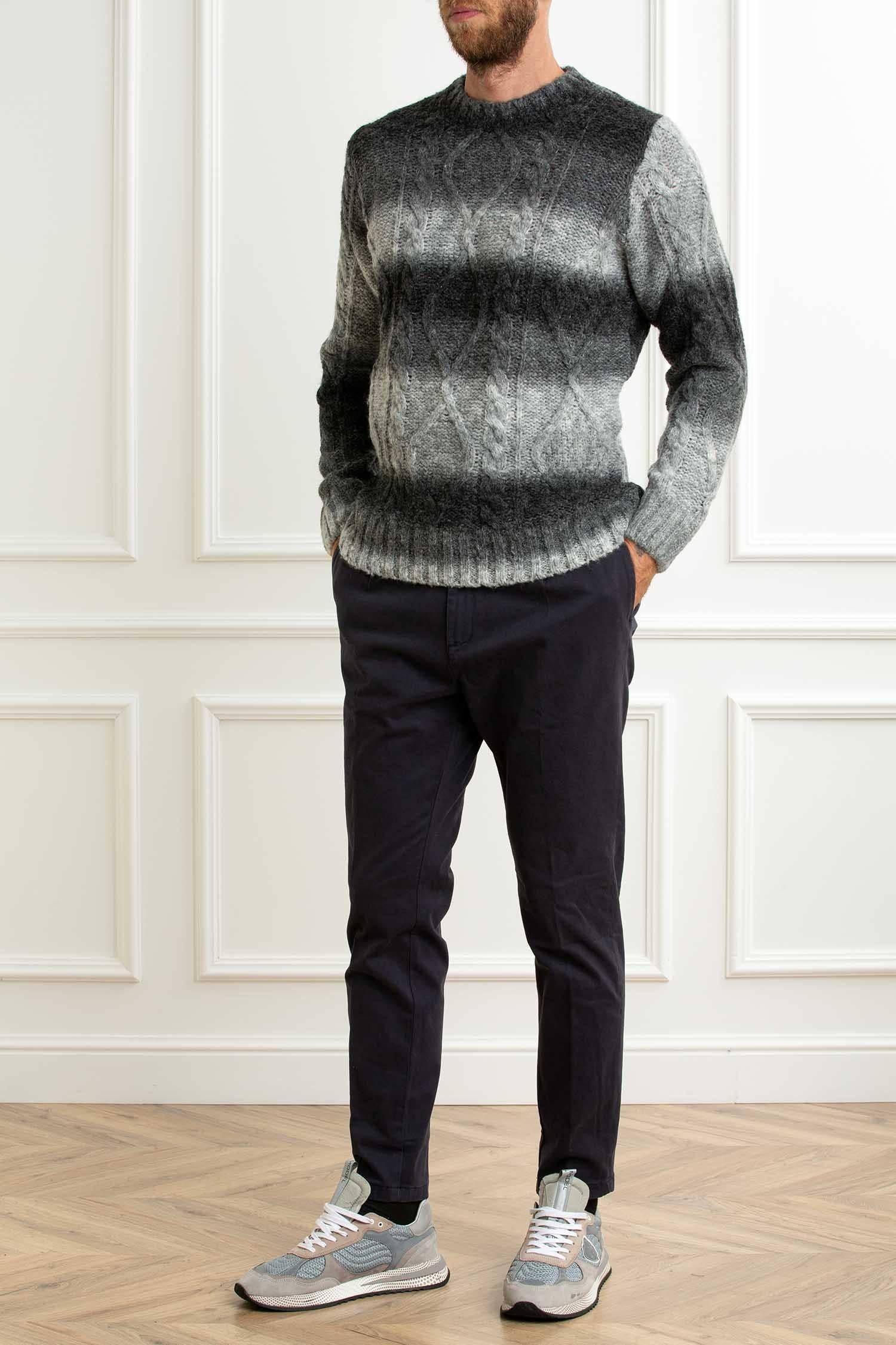 Daniele Alessandrini Maglia Lavorata GREY MELANGE DA1FW26M042 169 DANIELE ALESSANDRINI 