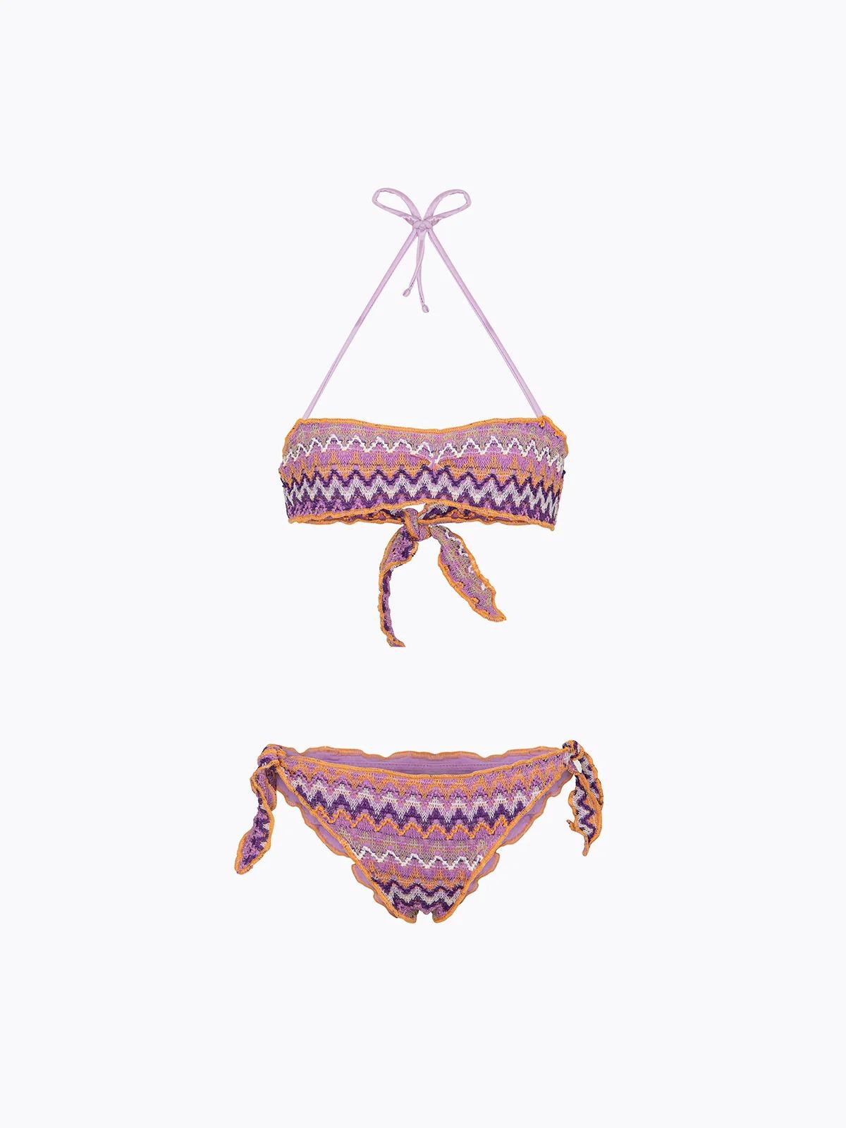 Bikini Bambina F**K Fascia con Slip Regolabile Multicolor SG0221-MC<BR/> FJ26-SG0221 MC F**K 