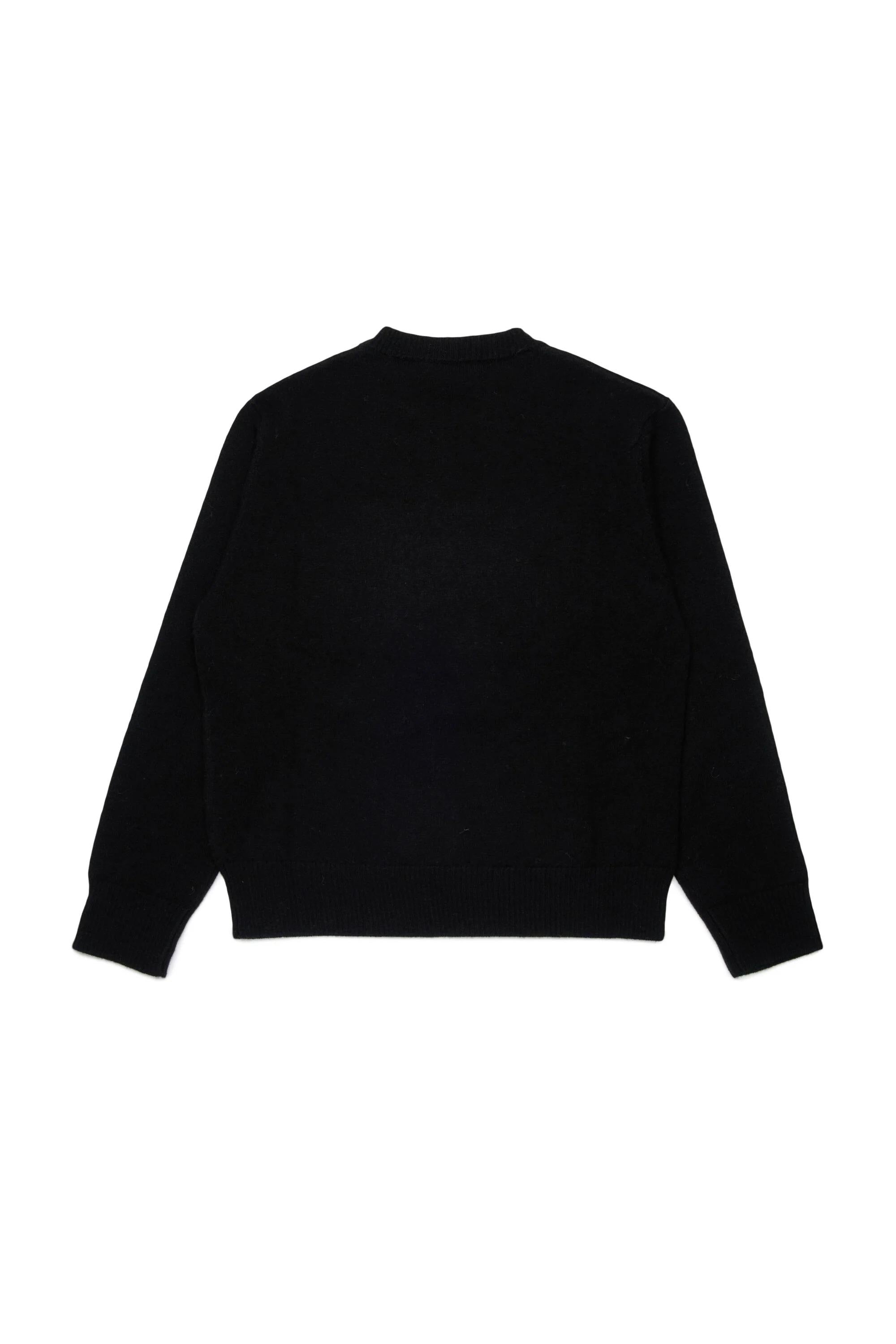 DSQUARED2<BR/>Maglione in lana merino con logo DSQ2 nero DQ3071-D0AFF DQ900 DSQUARED KID 