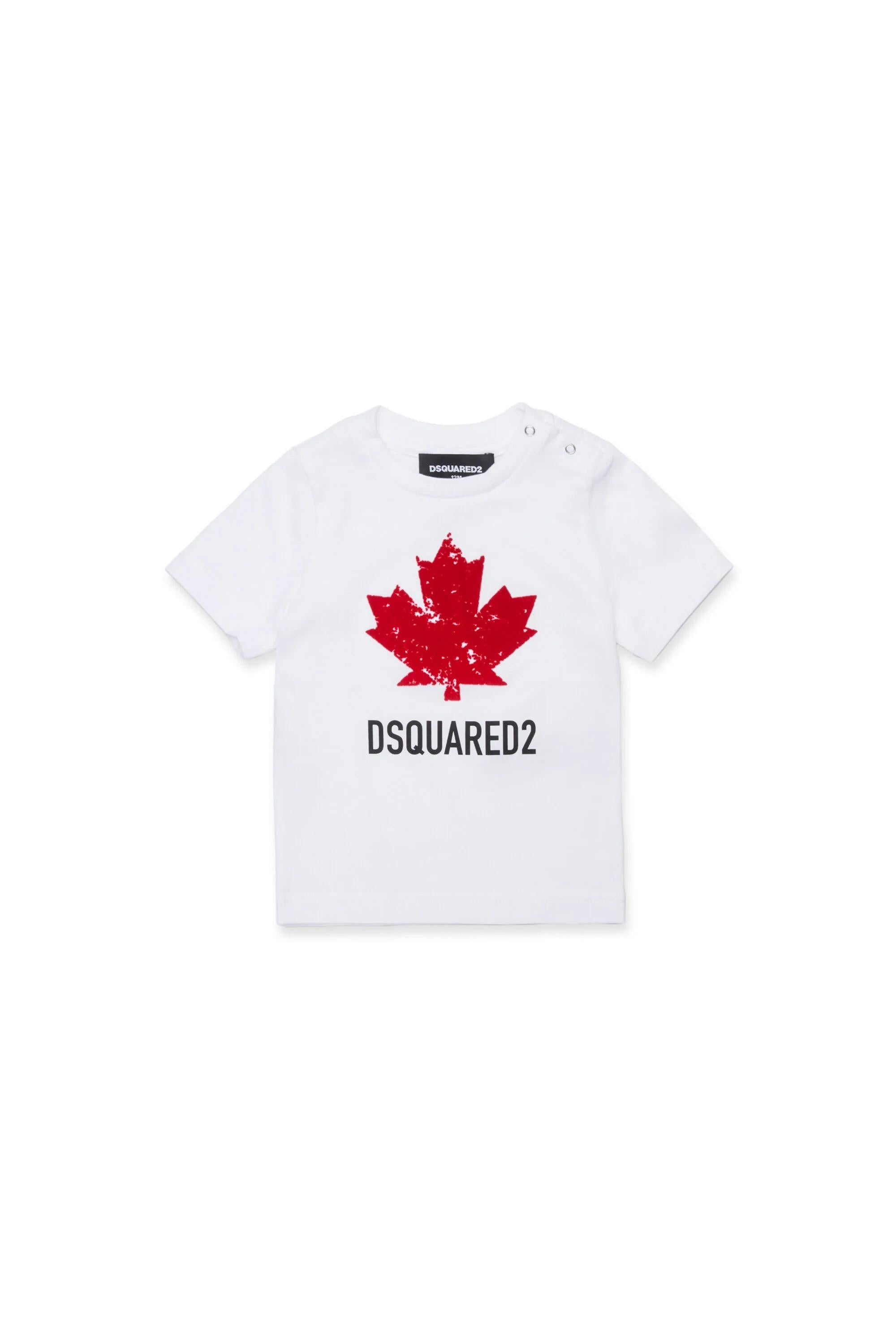 DSQUARED2<BR/>T-shirt in jersey con logo Sport BIANCA DQ2982-D00XM DQ100 DSQUARED KID 