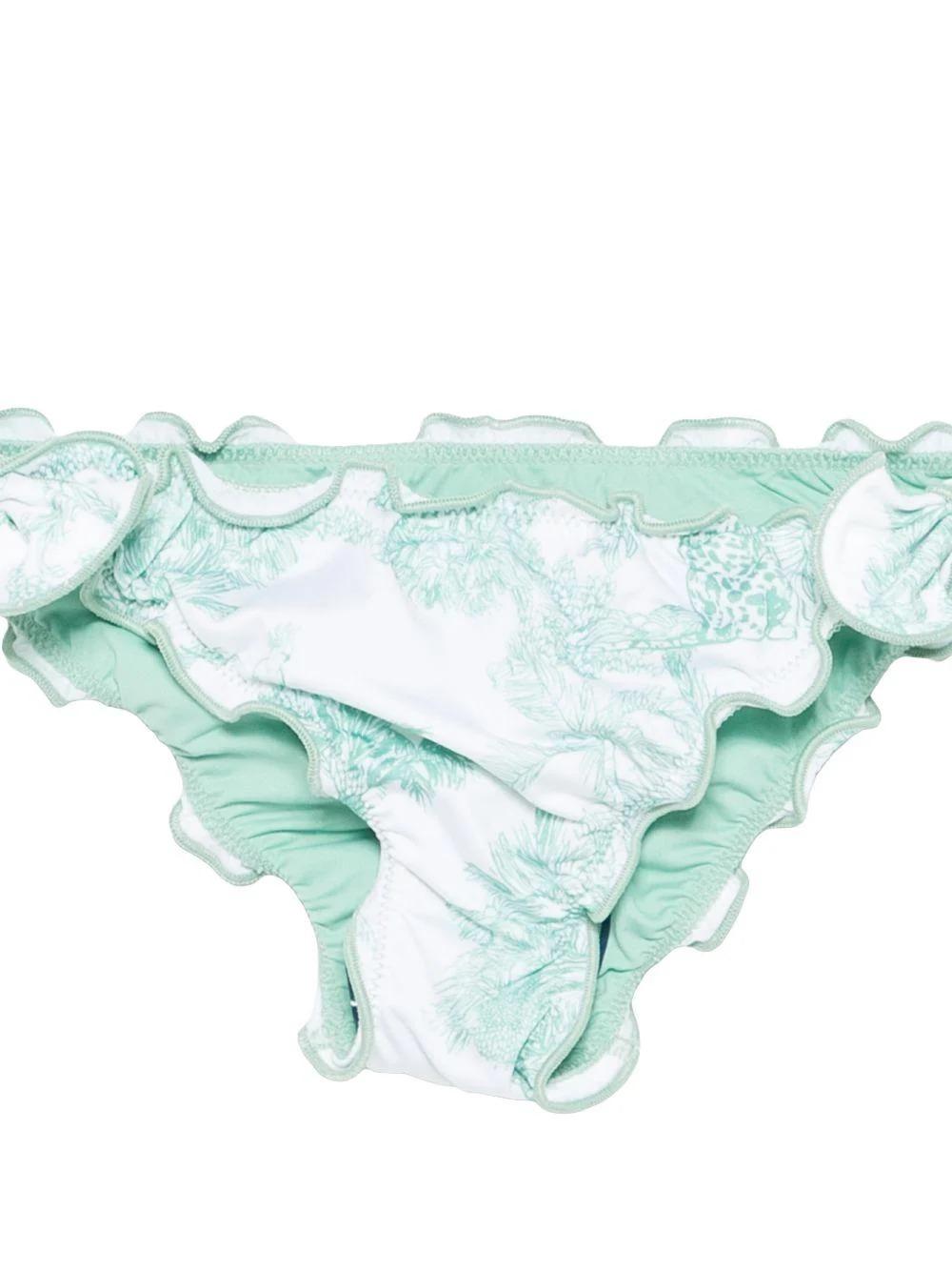 Costume per bambina MC2 Saint Barth Kids verde con stampa floreale CRIS001 00649L MC2 SAINT BARTH 