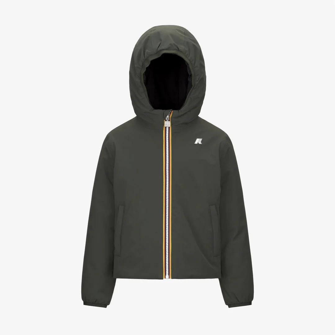 P. JACK ST WARM REVERSIBLE<BR/>GREEN BLACKISH-BLACK PURE K71337W* AGQ K-WAY 