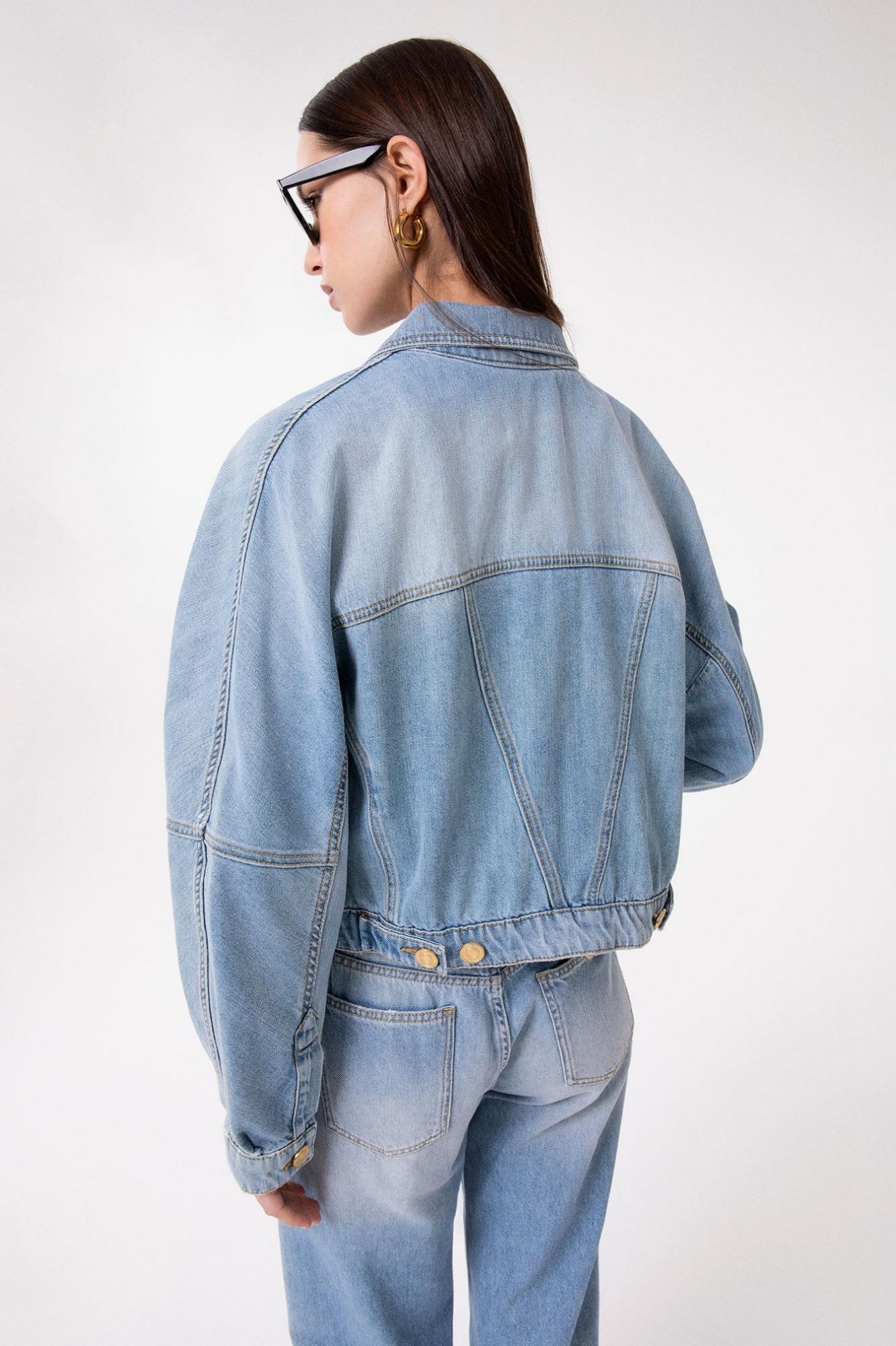 Giubbotto Trucker Crop In Denim  Blu - Gaëlle Paris GAABW09542-MTFI0002 BL01 GAELLE 