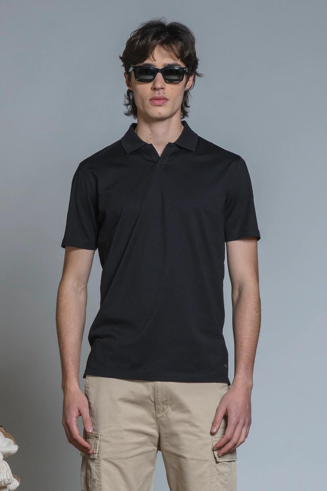 JAMIE POLO SKIPPER MERCERIZED JERSEY BLACK IM26SSOM-JAMIE-JMC C10 IMPURE 