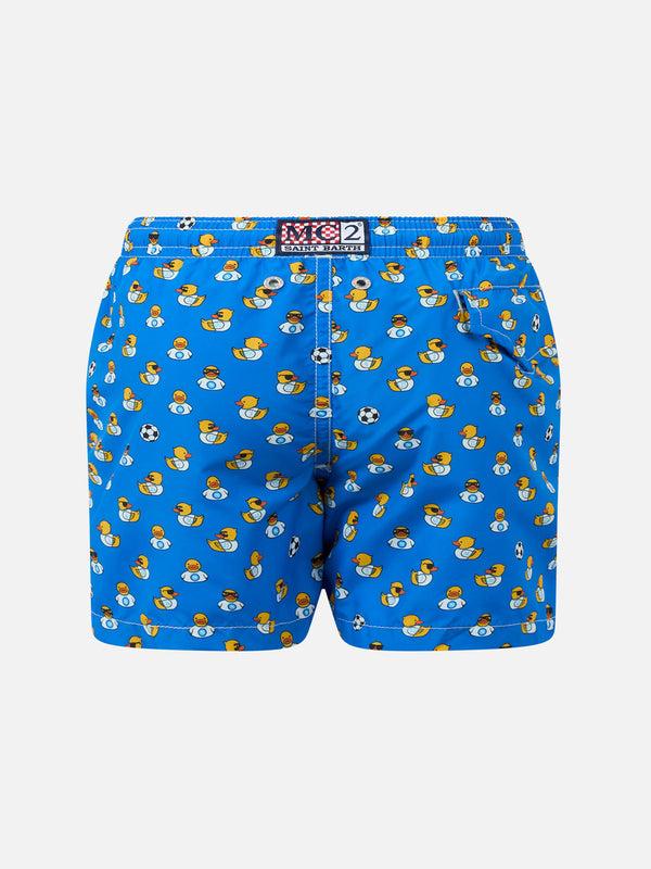 Costume da bagno da bambino in tessuto leggero con stampa logo Ducky e Napoli JEA0004 04839H MC2 SAINT BARTH 