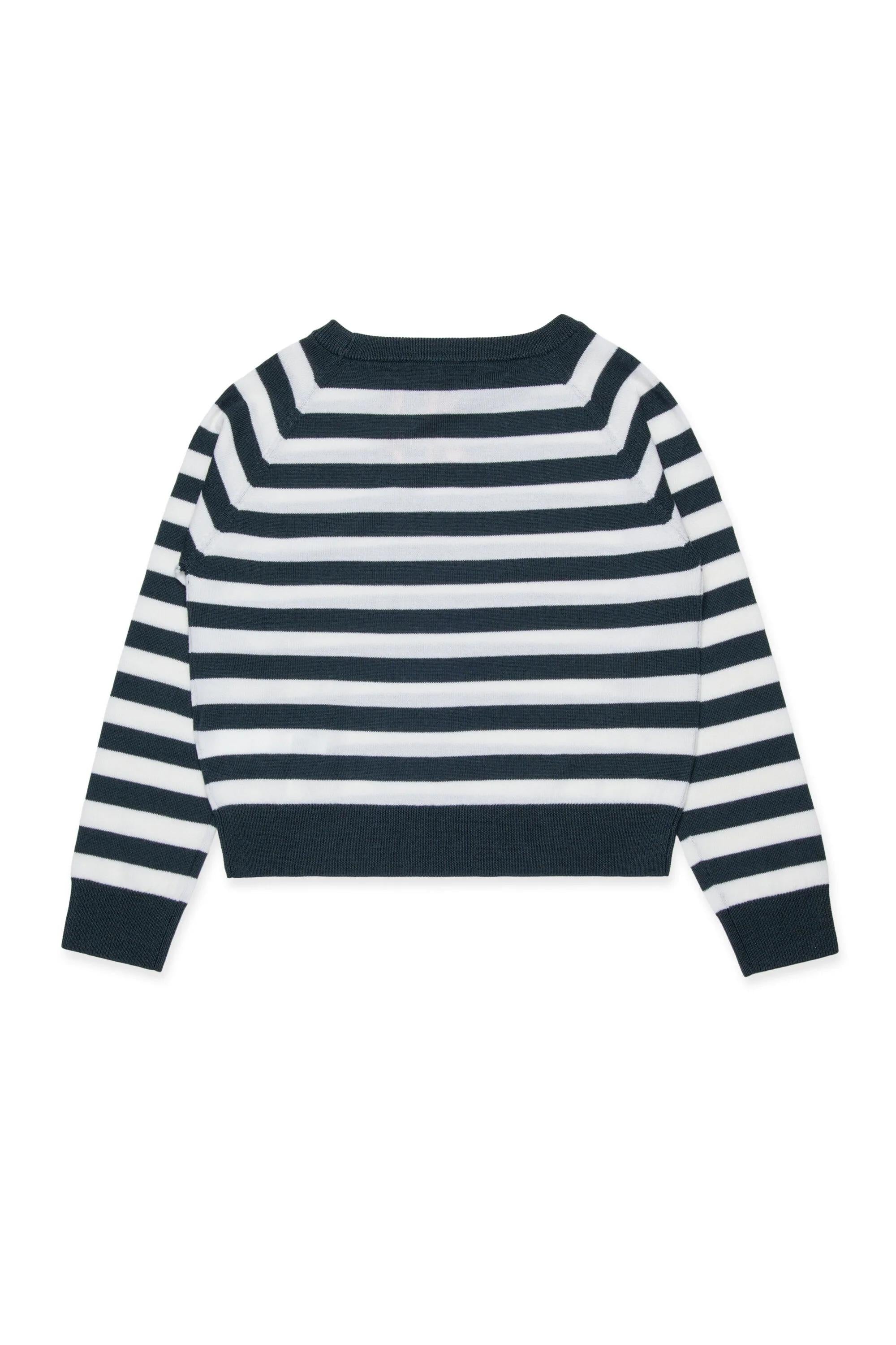 MAX&Co.<BR/>Maglione girocollo in lana con righe asfalto MX0003-MX005 MXC16 MAX&CO KID 