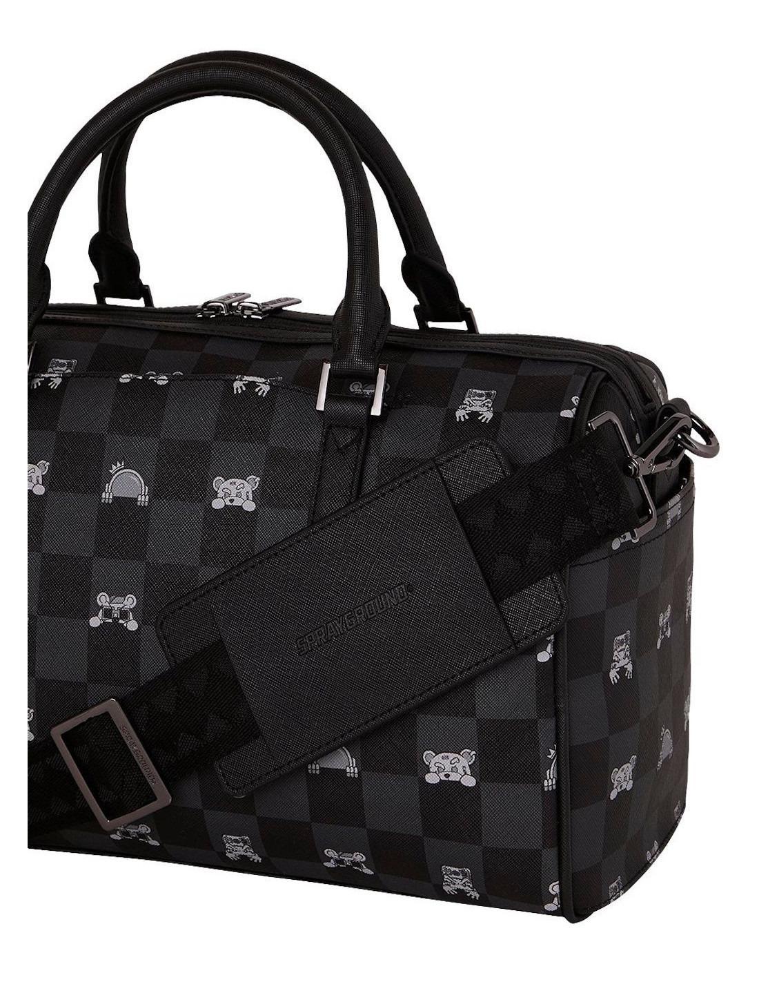 SPRAYGROUND UNISEX GRAY PEEKING CHARACTER CHECK MINI 910B8911NSZ V.UNICA SPRAYGROUND 