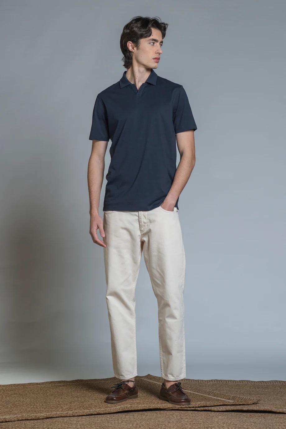 JAMIE POLO SKIPPER MERCERIZED JERSEY NAVY IM26SSOM-JAMIE-JMC C01 IMPURE 