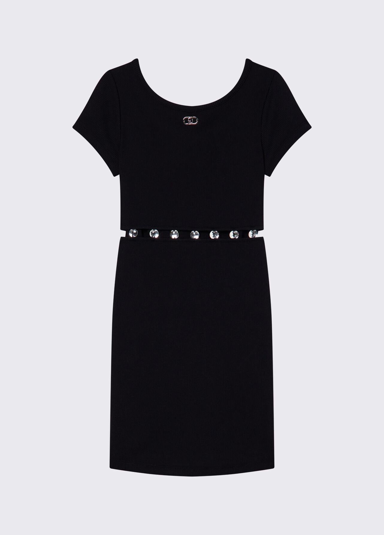 LIU-JO Vestito con castoni gioiello Nero GA6144J4822 22222 LIU-JO 
