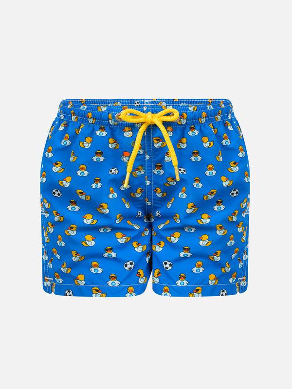 Costume da bagno da bambino in tessuto leggero con stampa logo Ducky e Napoli JEA0004 04839H MC2 SAINT BARTH 