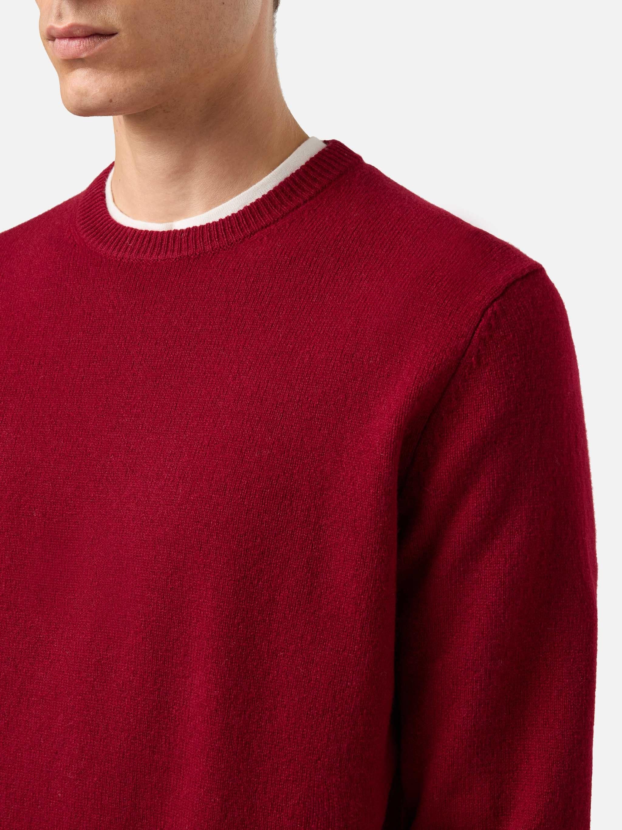 Maglione Regent in lambswool bordeaux REGE011 00043I MC2 SAINT BARTH 