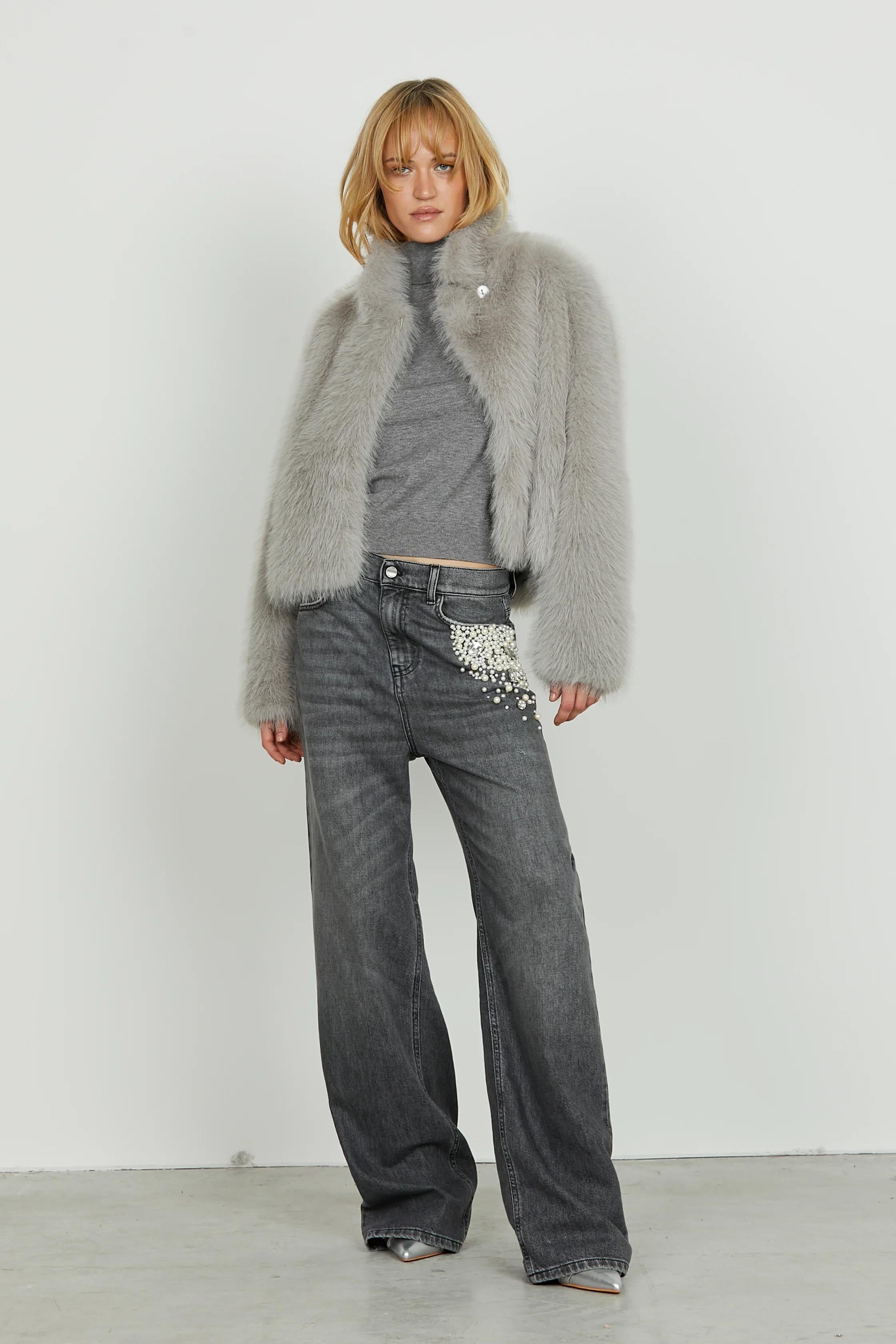 Relish Ecopelliccia JENGY manica lunga con revers più tasche Paloma RDA2505009035 PALOMA RELISH 