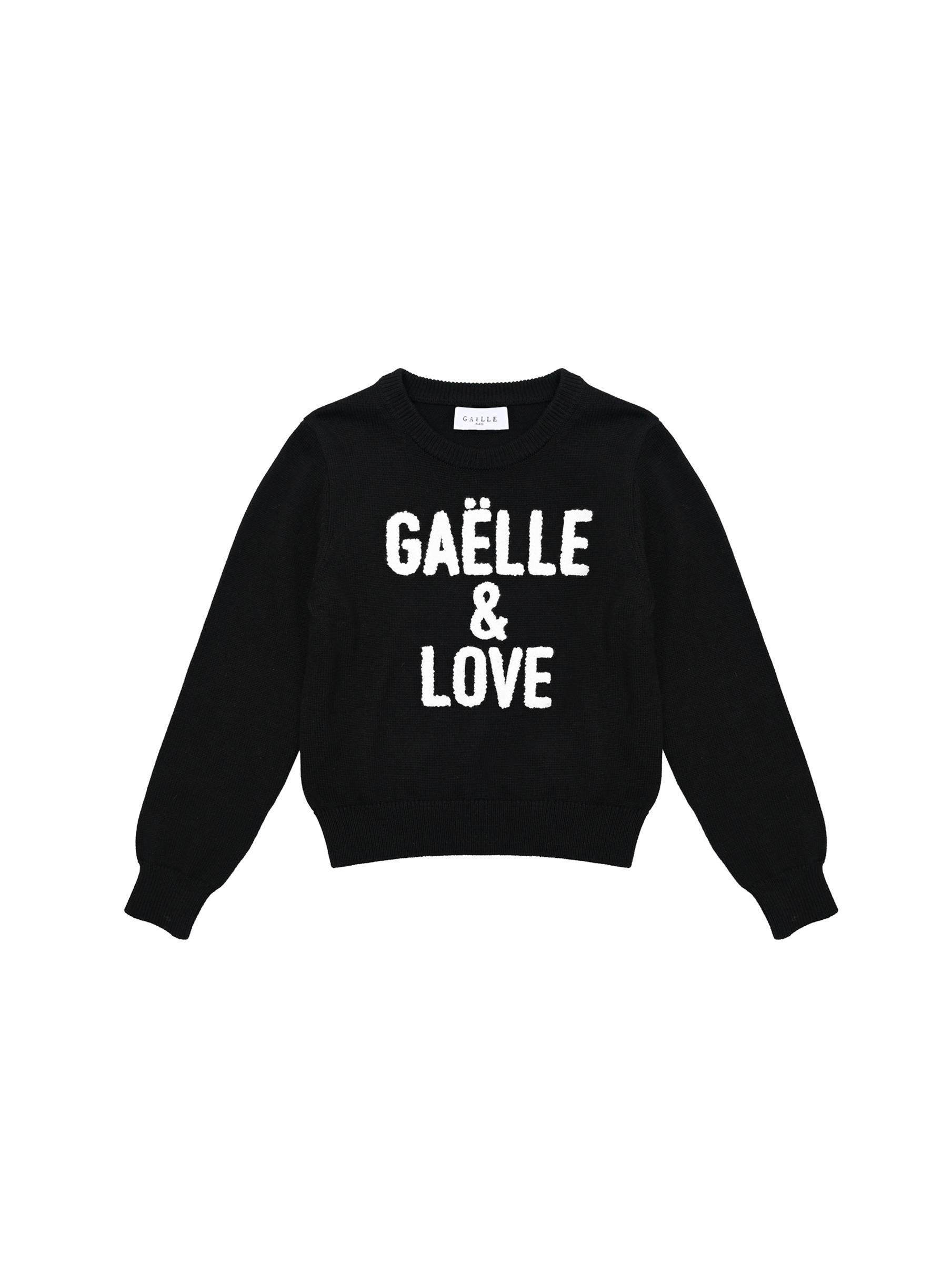 GAELLE PARIS<BR/>Maglione bambina Gaelle Paris con logo frontale 2741W00560 BLACK GAELLE 