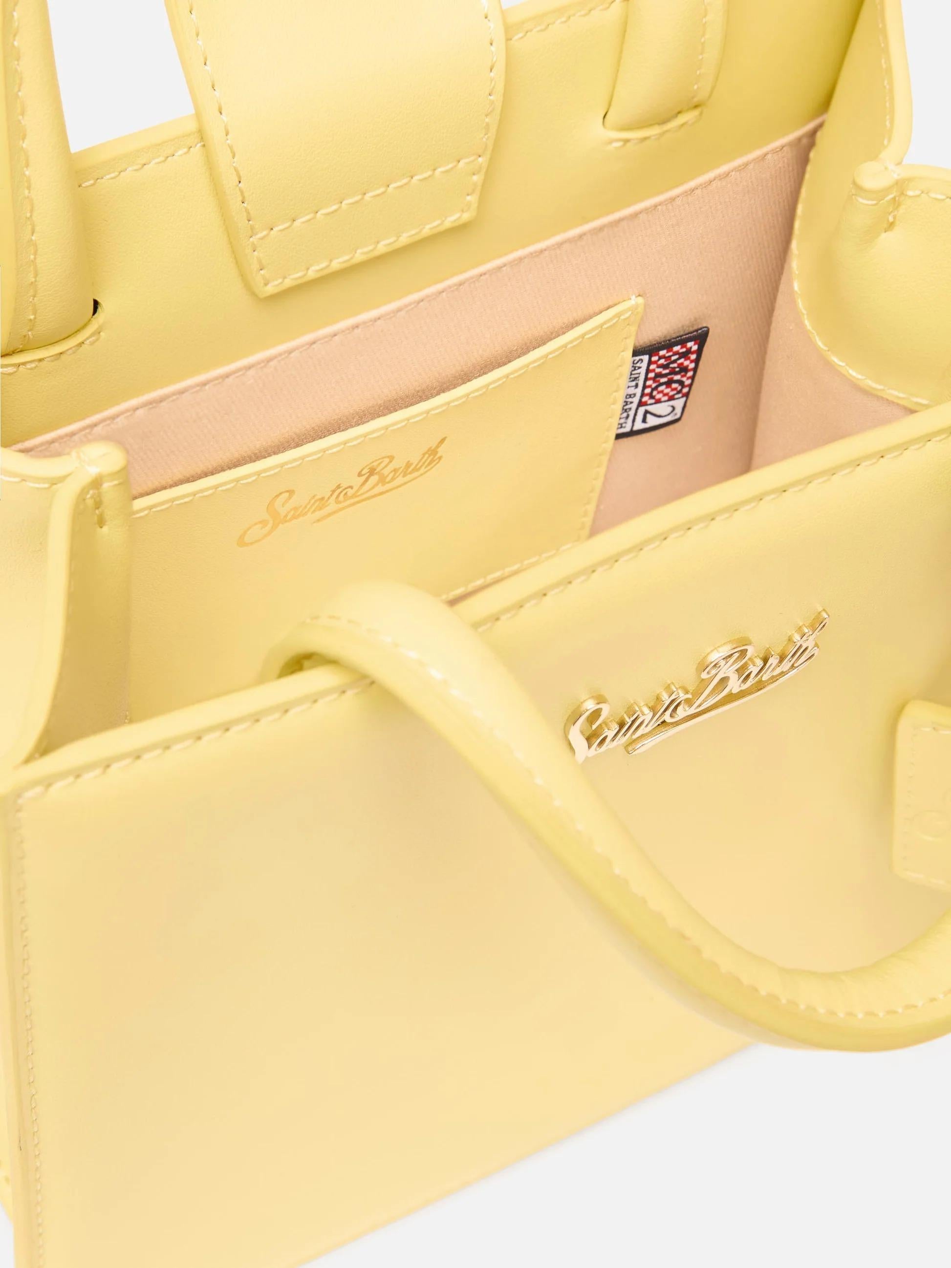 Shop Bag Mini in pelle giallo burro SHBM0002 00005L MC2 SAINT BARTH 